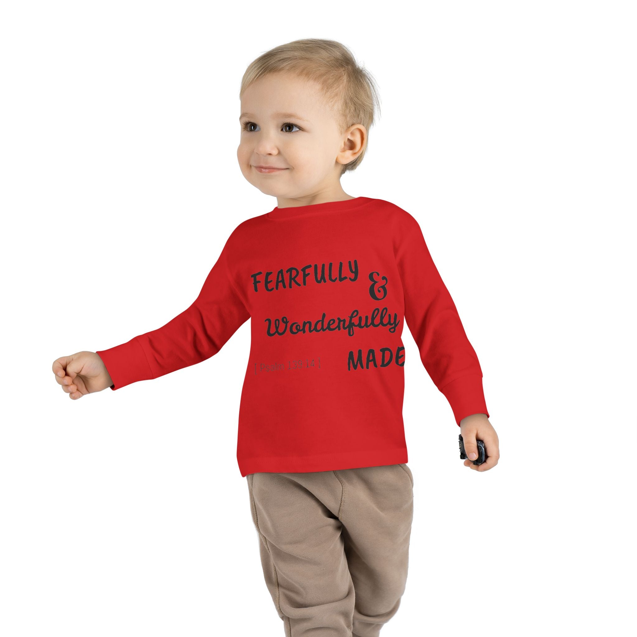 Toddler Long Sleeve Tee - Fearfully & Wonderfully Made