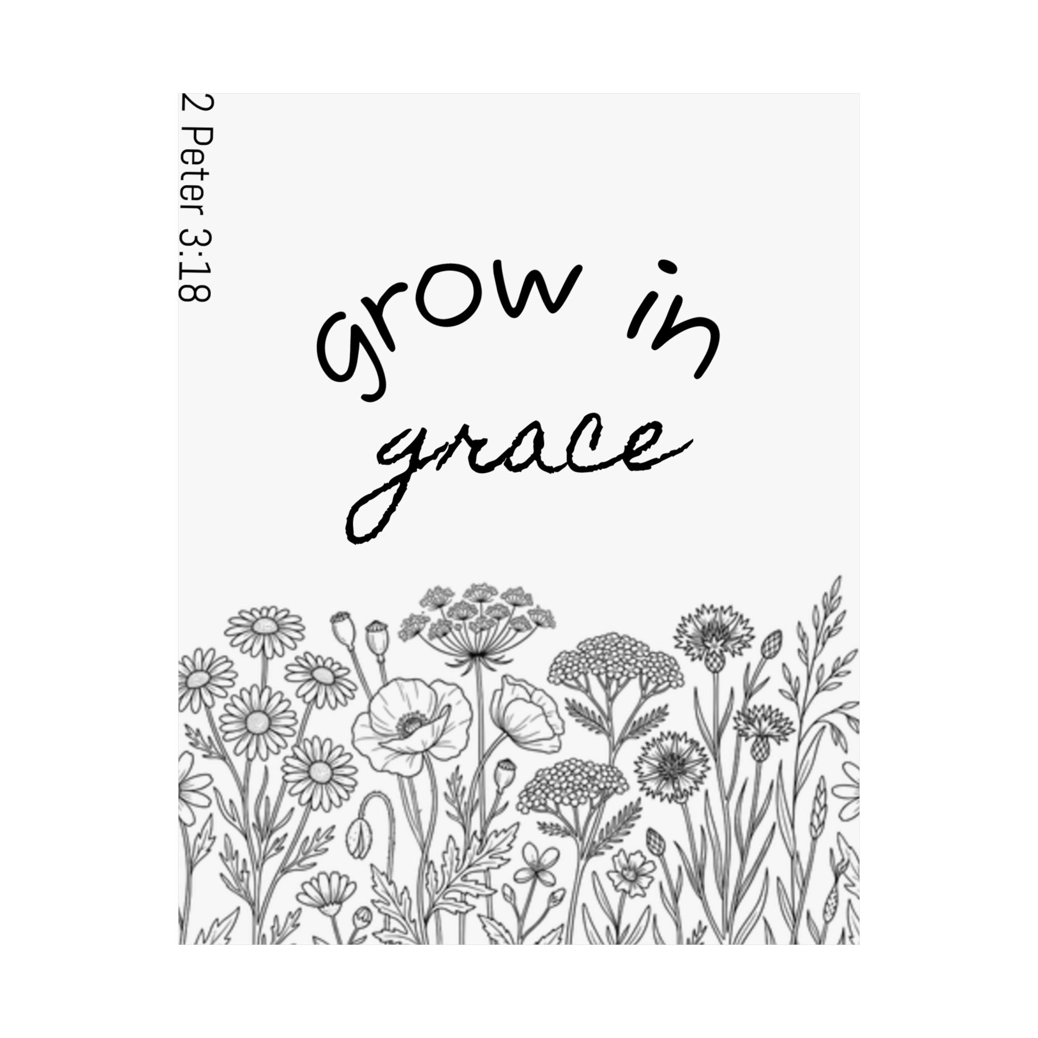 Matte Vertical Poster - Grow in Grace
