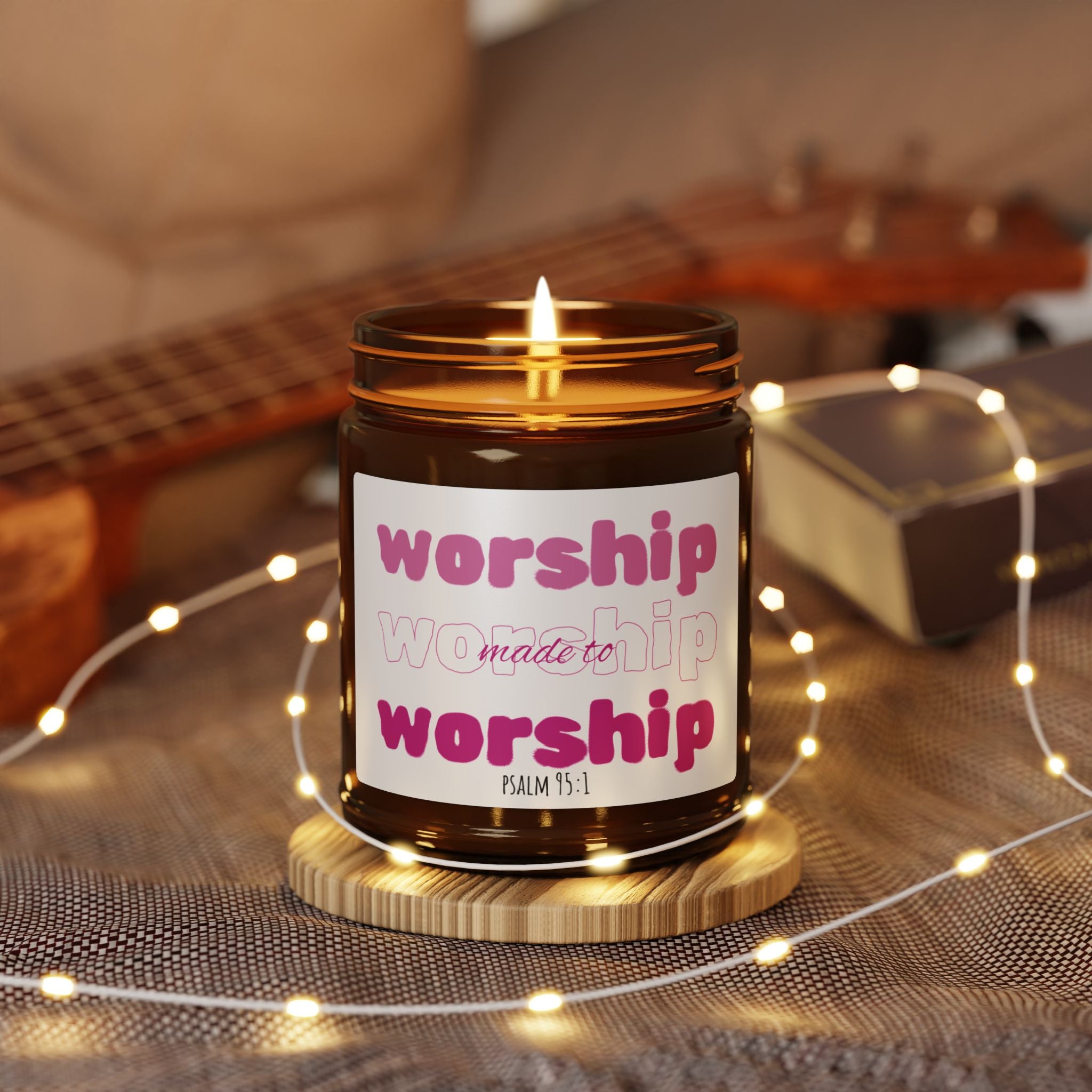 Cinnamon Vanilla Scented Soy Candle (Amber Jar) - Made to Worship