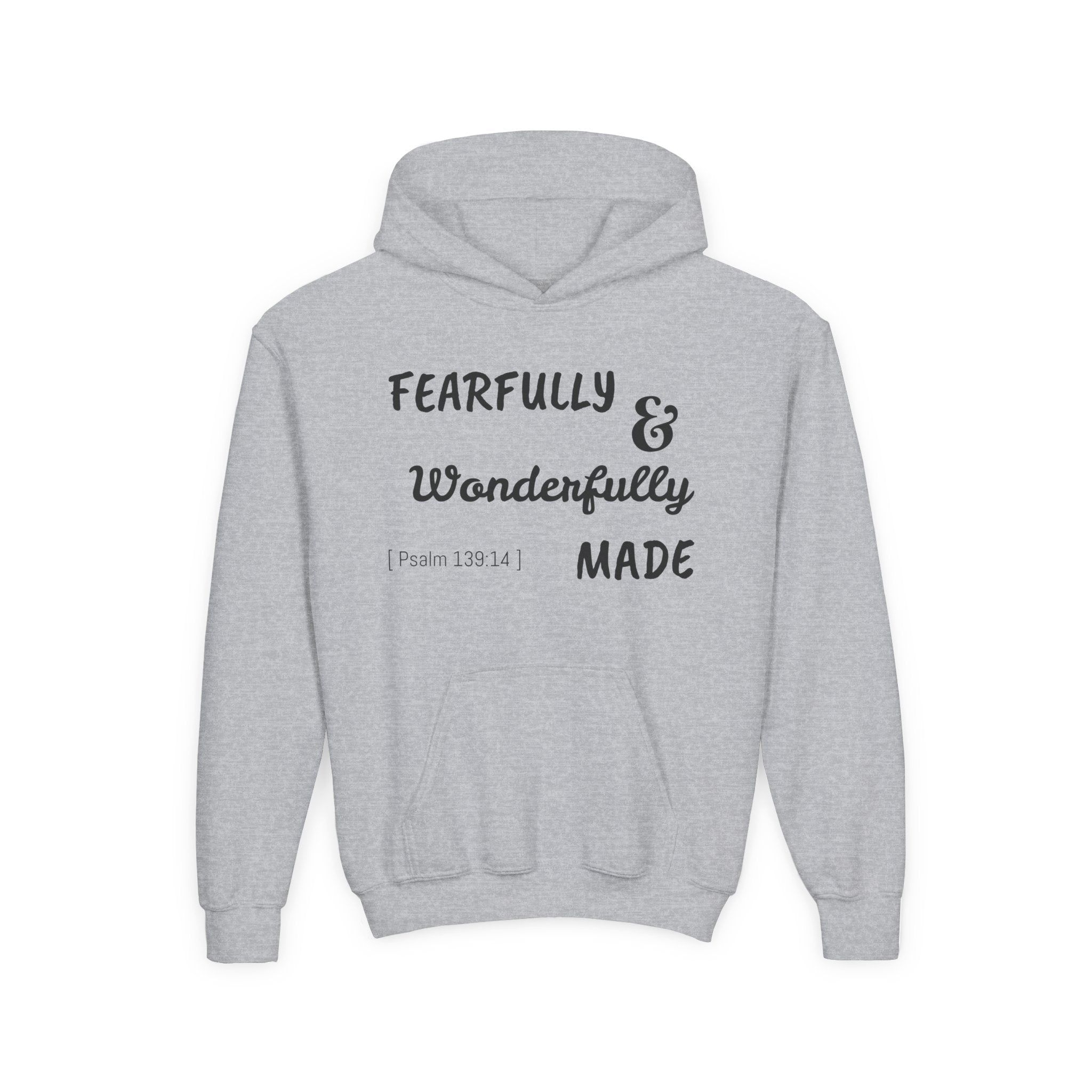 Youth Heavy Blend Hooded Sweatshirt - Fearfully & Wonderfully Made