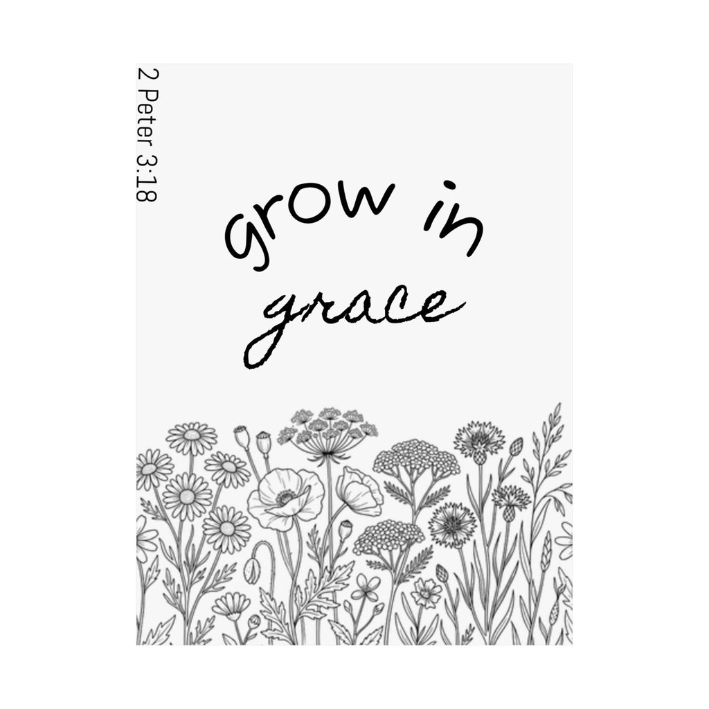 Matte Vertical Poster - Grow in Grace