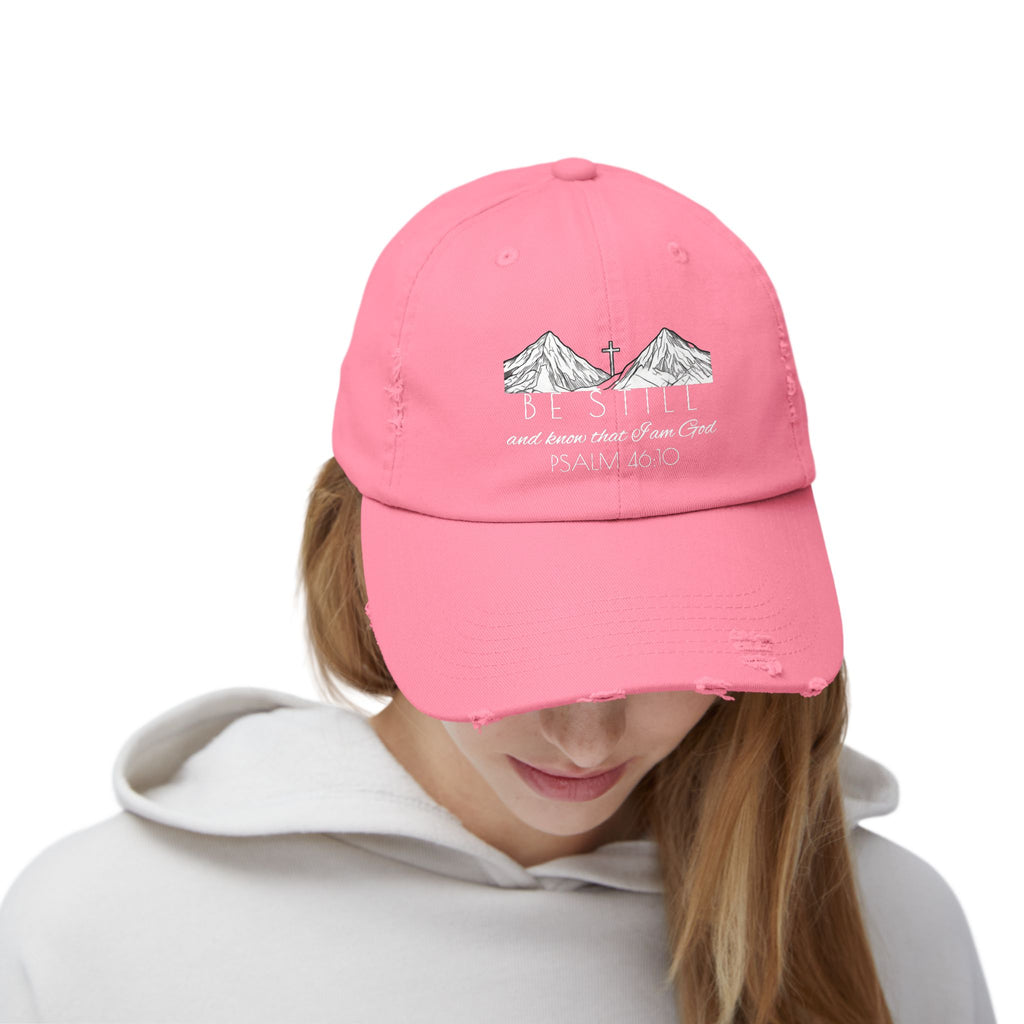 Unisex Distressed Cap - Be Still & Know
