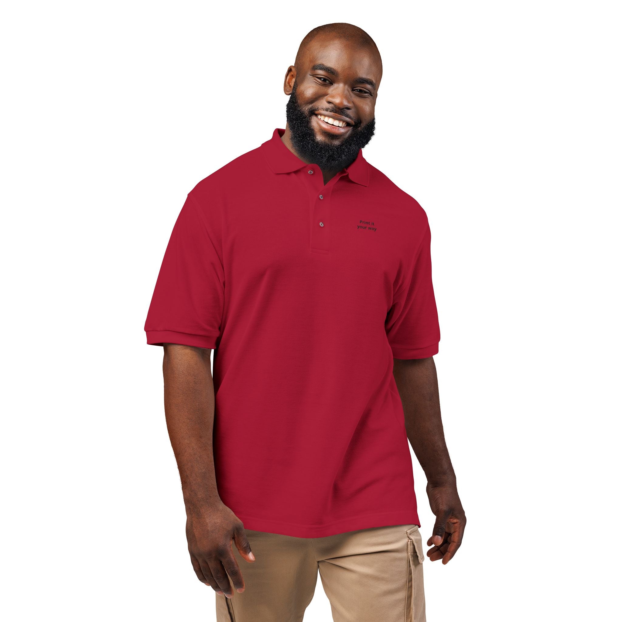Unisex Polo Shirt (Embroidery) - Business Name Custom