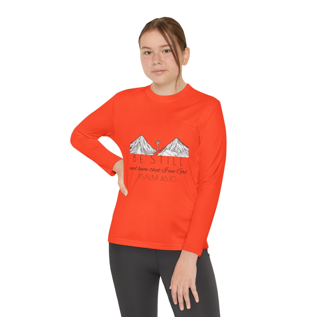 Youth Long Sleeve Competitor Tee - Be Still & Know