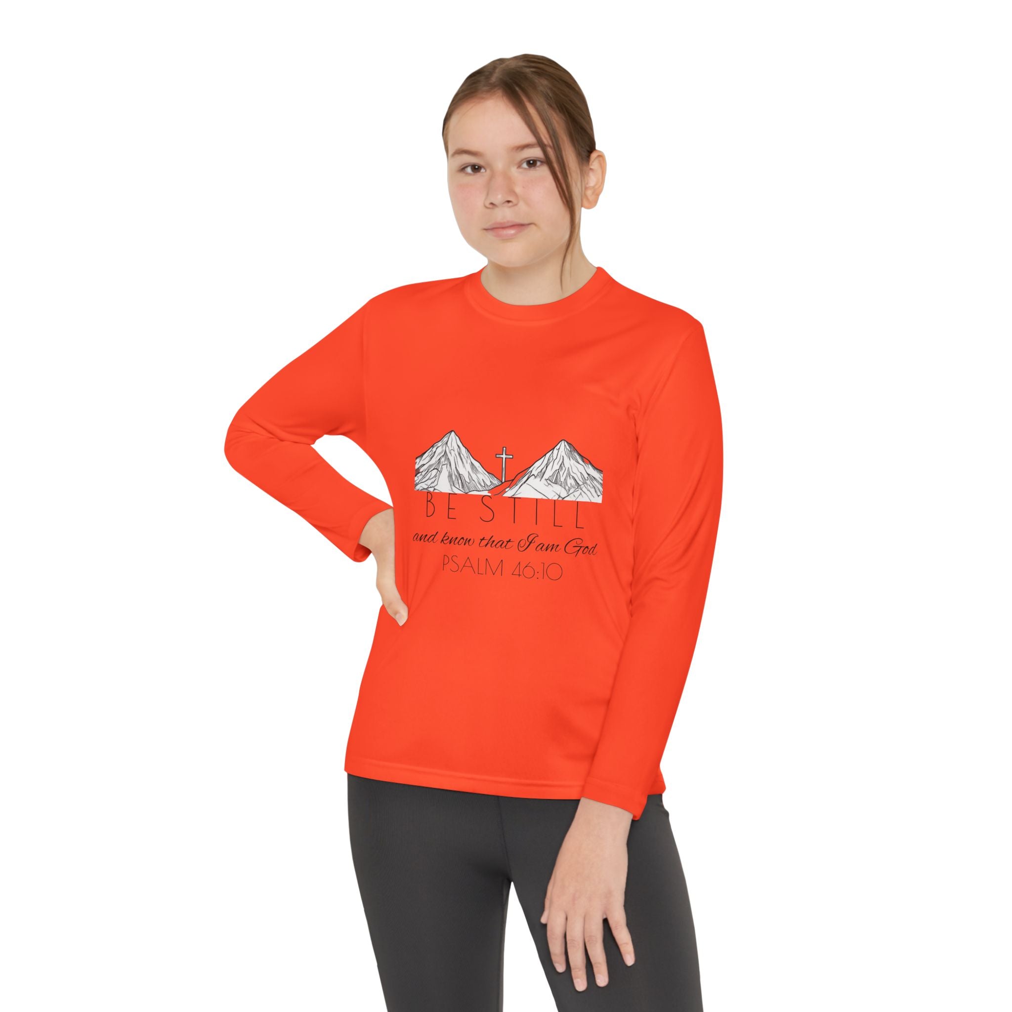 Youth Long Sleeve Competitor Tee - Be Still & Know