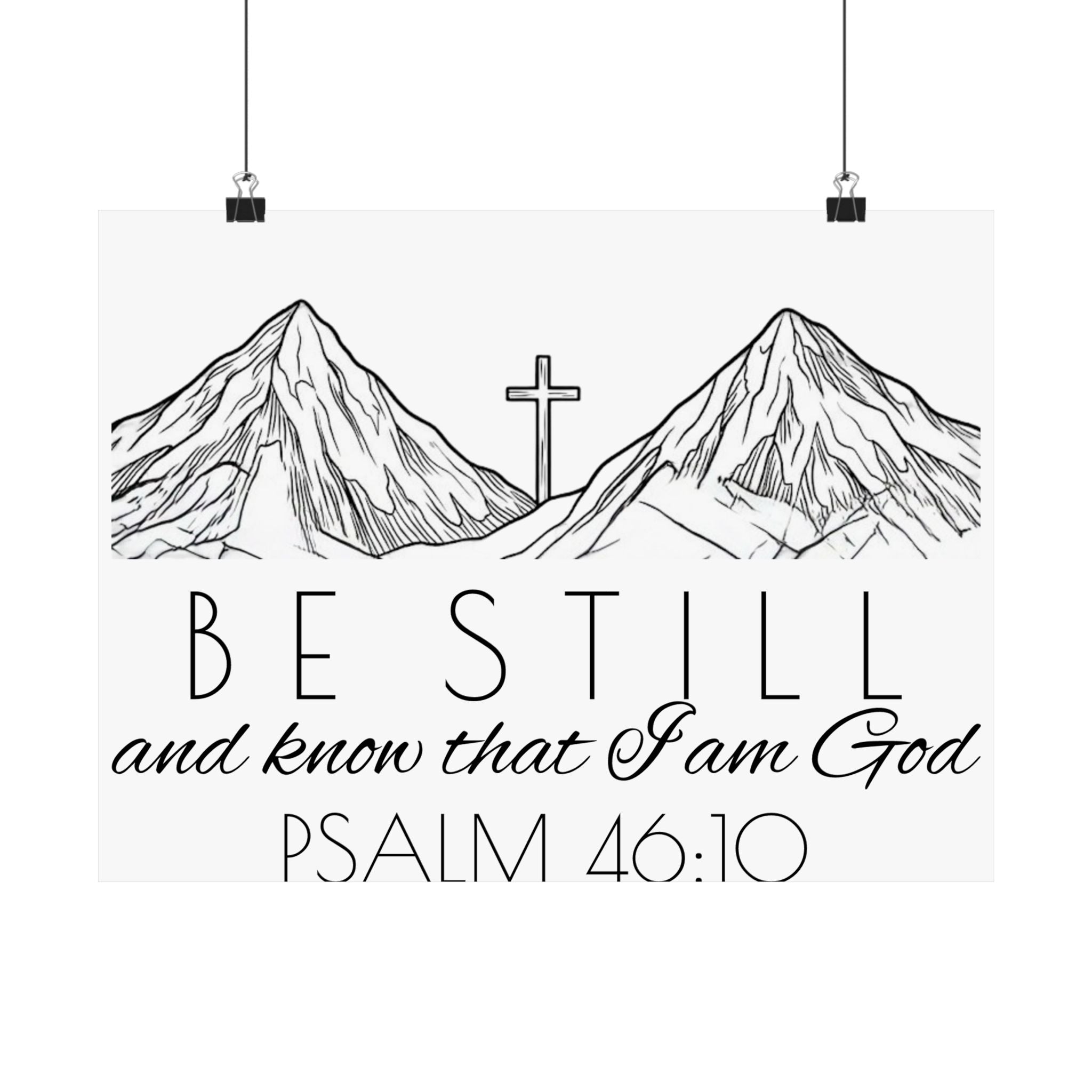 Matte Horizontal Poster - Be Still & Know