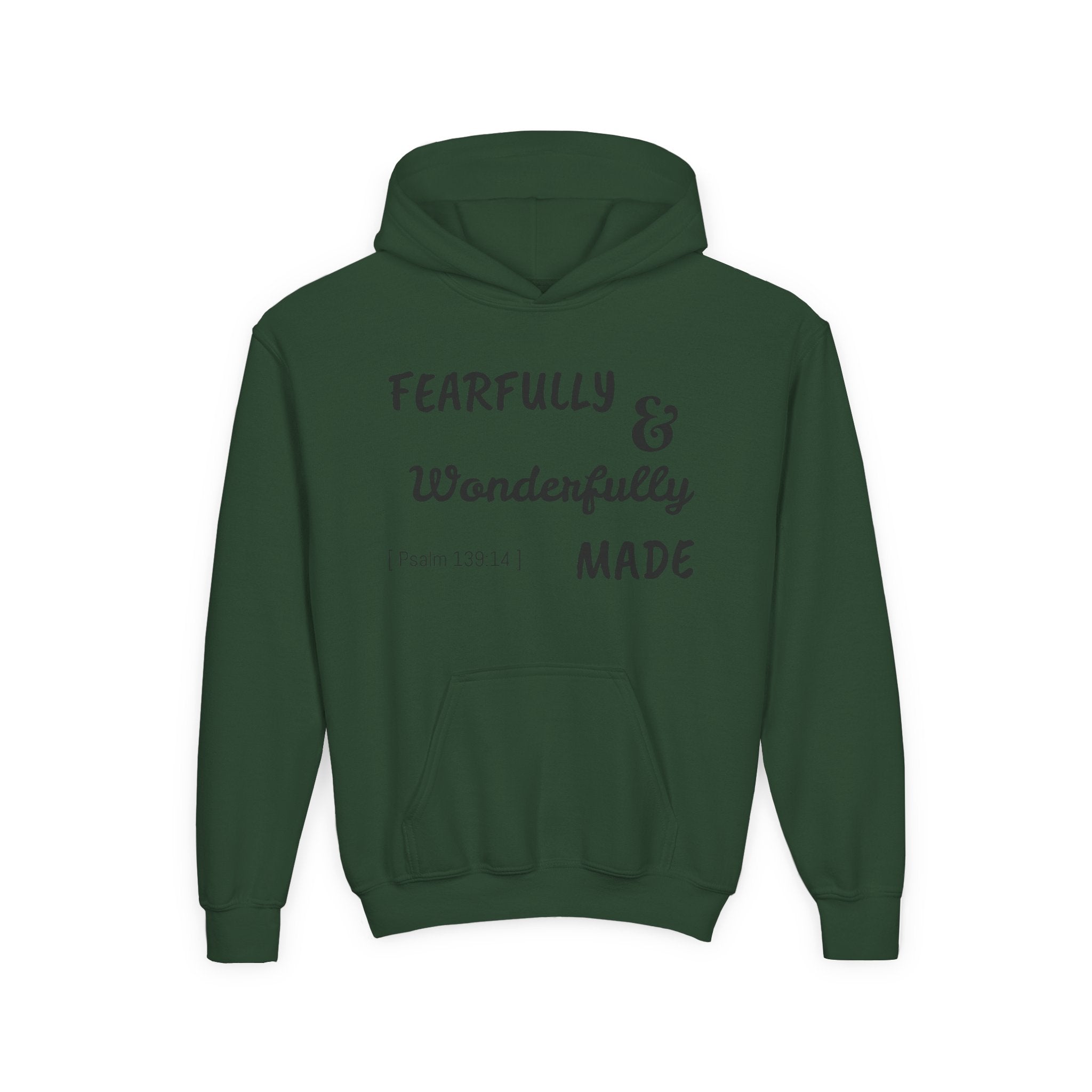 Youth Heavy Blend Hooded Sweatshirt - Fearfully & Wonderfully Made