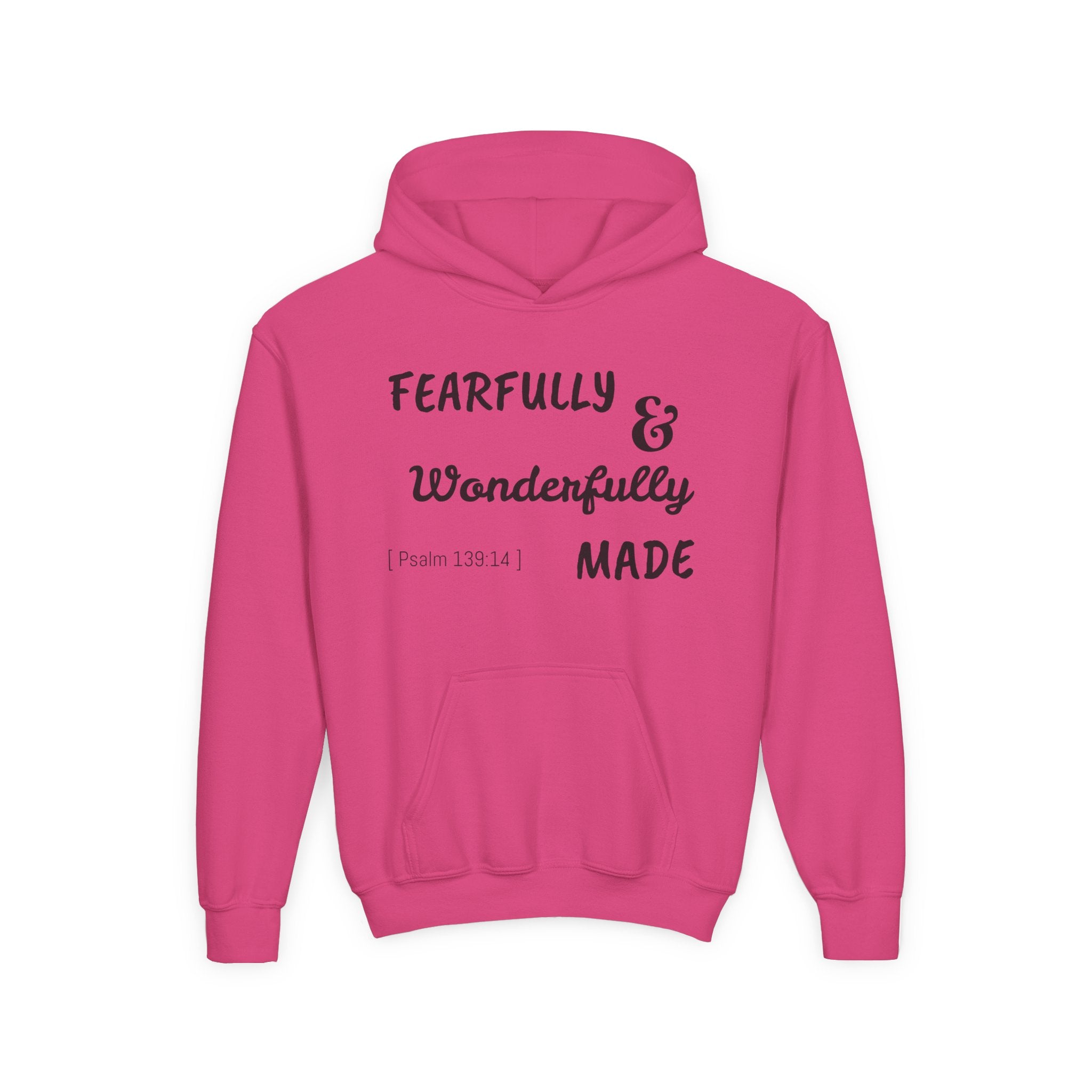 Youth Heavy Blend Hooded Sweatshirt - Fearfully & Wonderfully Made