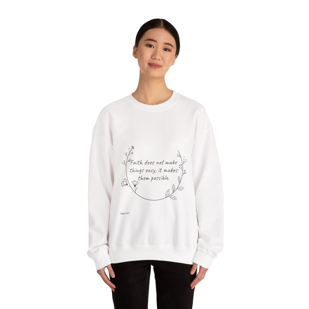 Heavy Blend™ Crewneck Sweatshirt - Luke 1:37