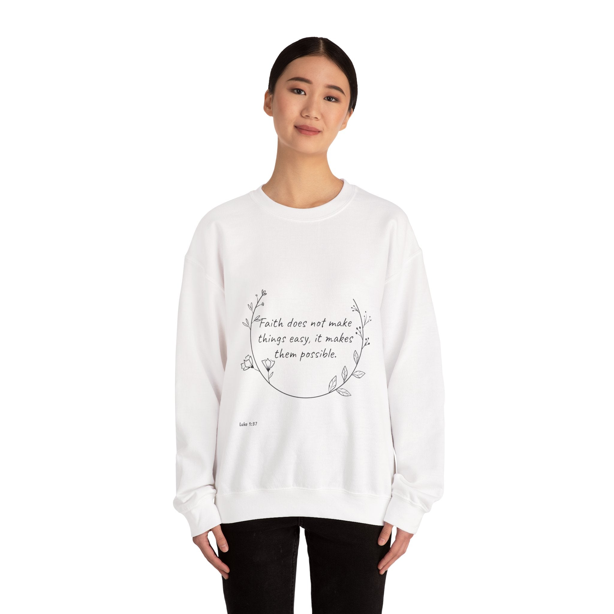 Heavy Blend™ Crewneck Sweatshirt - Luke 1:37