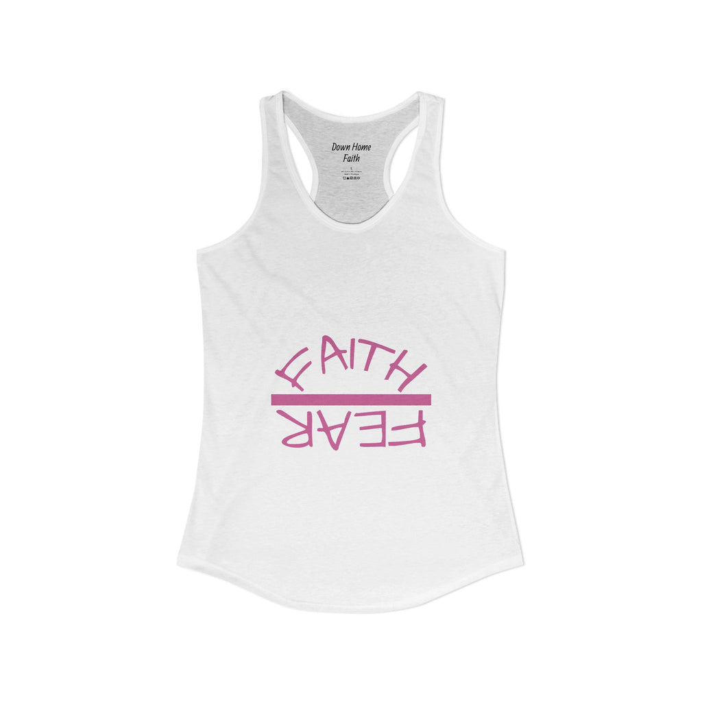 Women's Ideal Racerback Tank - Faith Over Fear