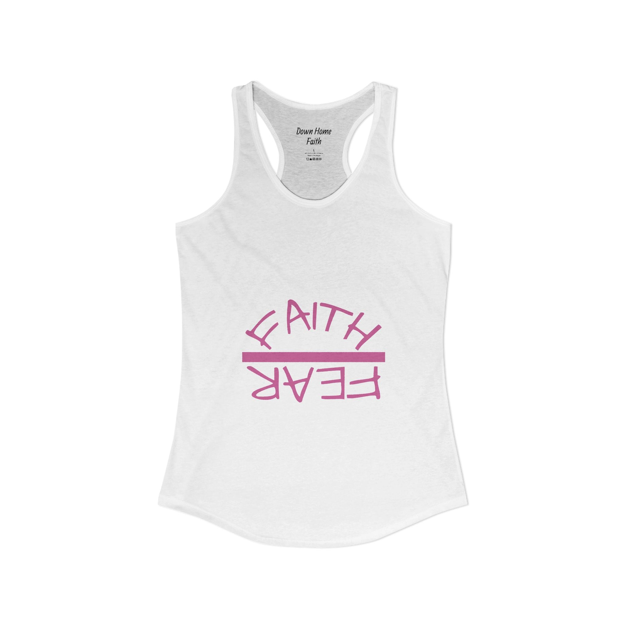 Women's Ideal Racerback Tank - Faith Over Fear