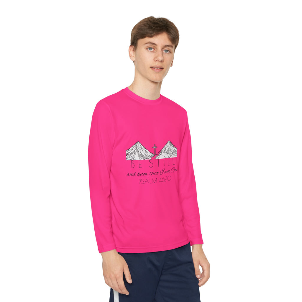 Youth Long Sleeve Competitor Tee - Be Still & Know