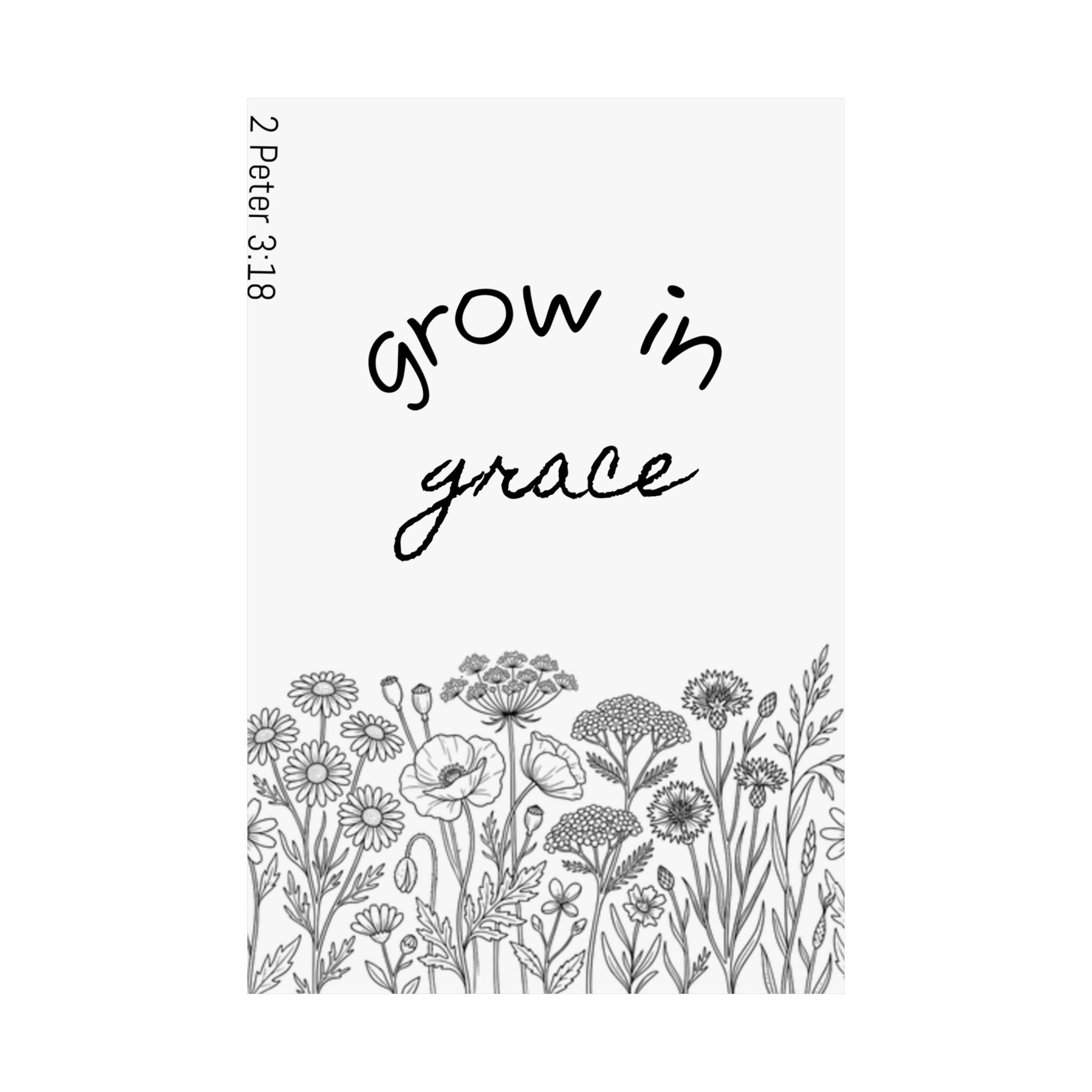 Matte Vertical Poster - Grow in Grace