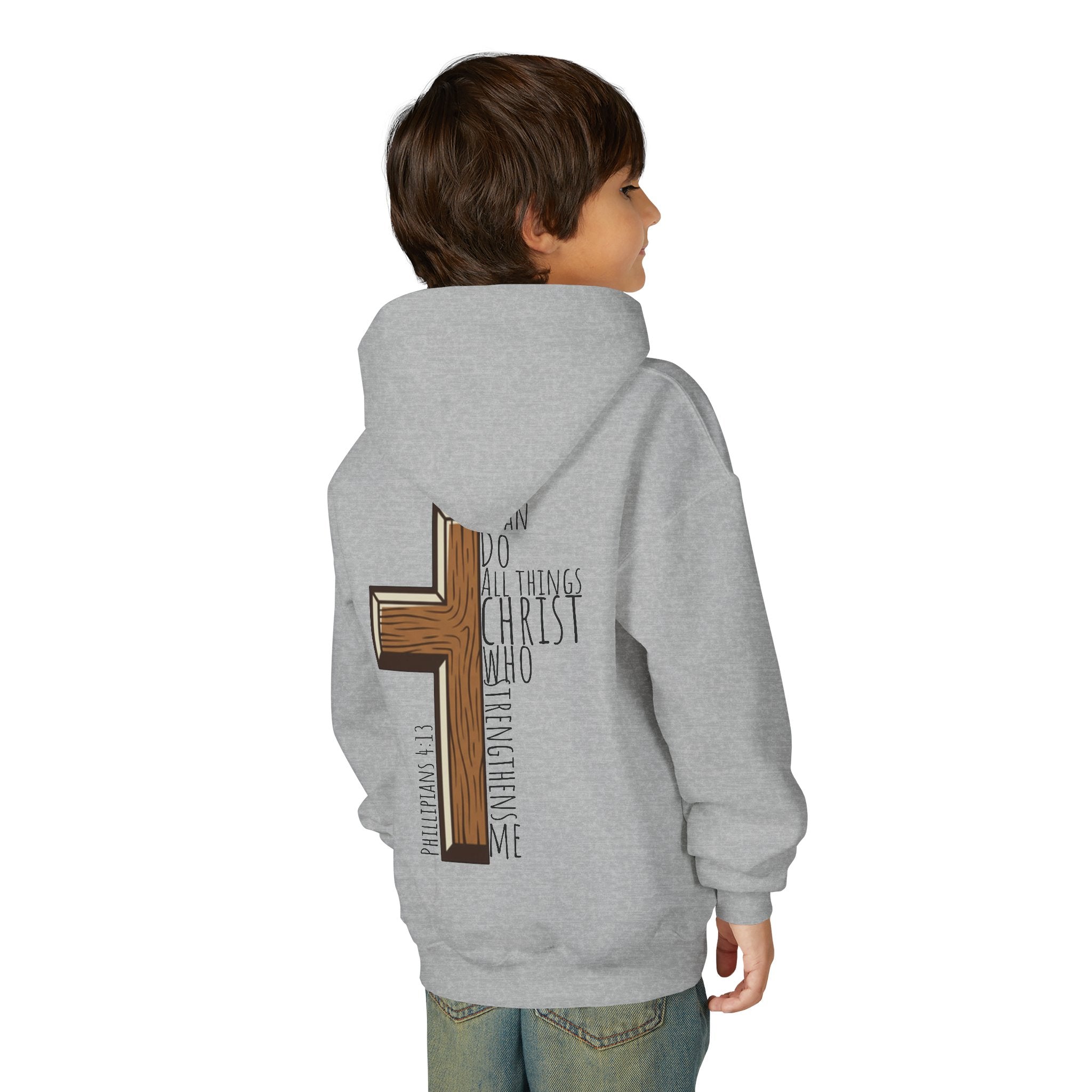 Youth Heavy Blend Hooded Sweatshirt - I can do all things
