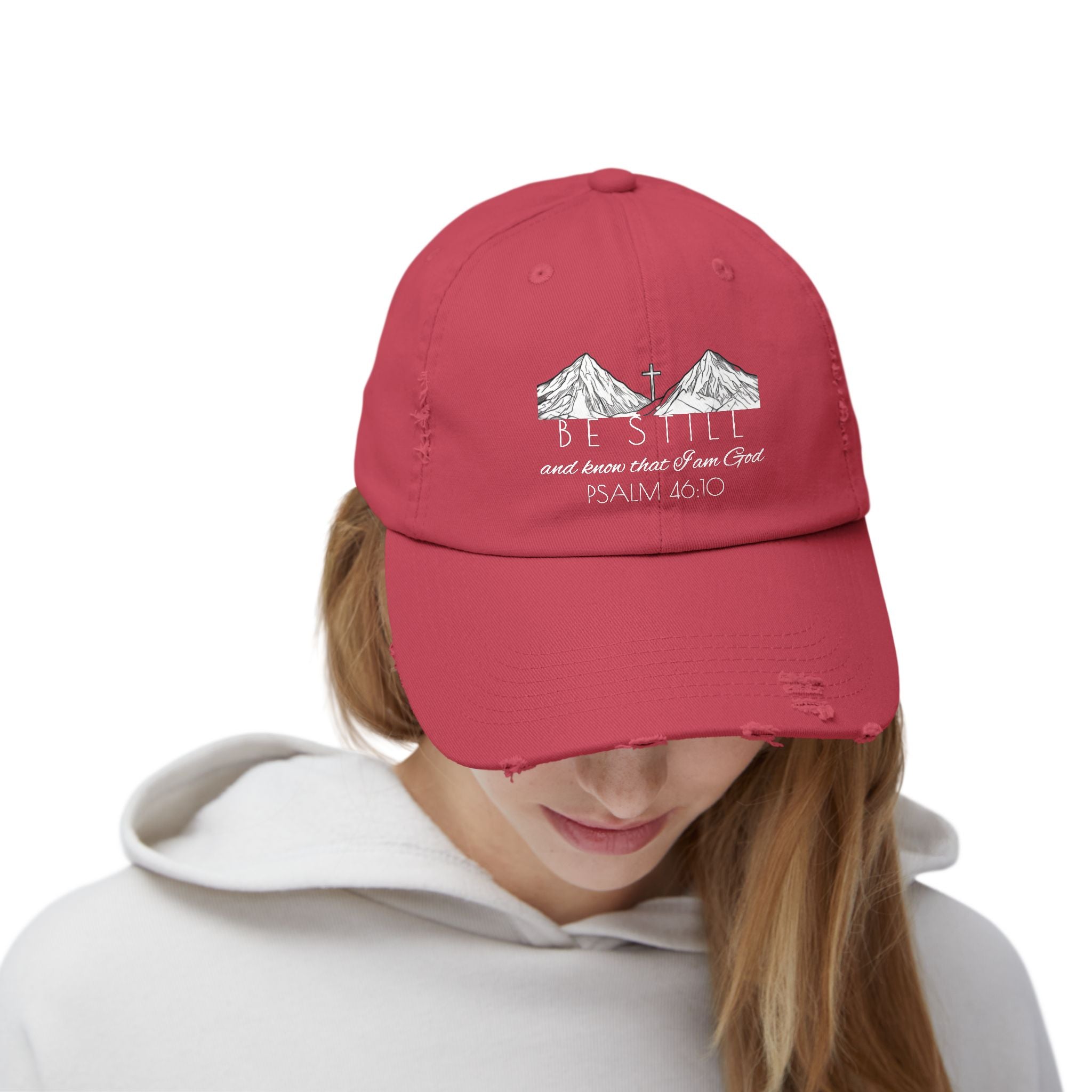 Unisex Distressed Cap - Be Still & Know