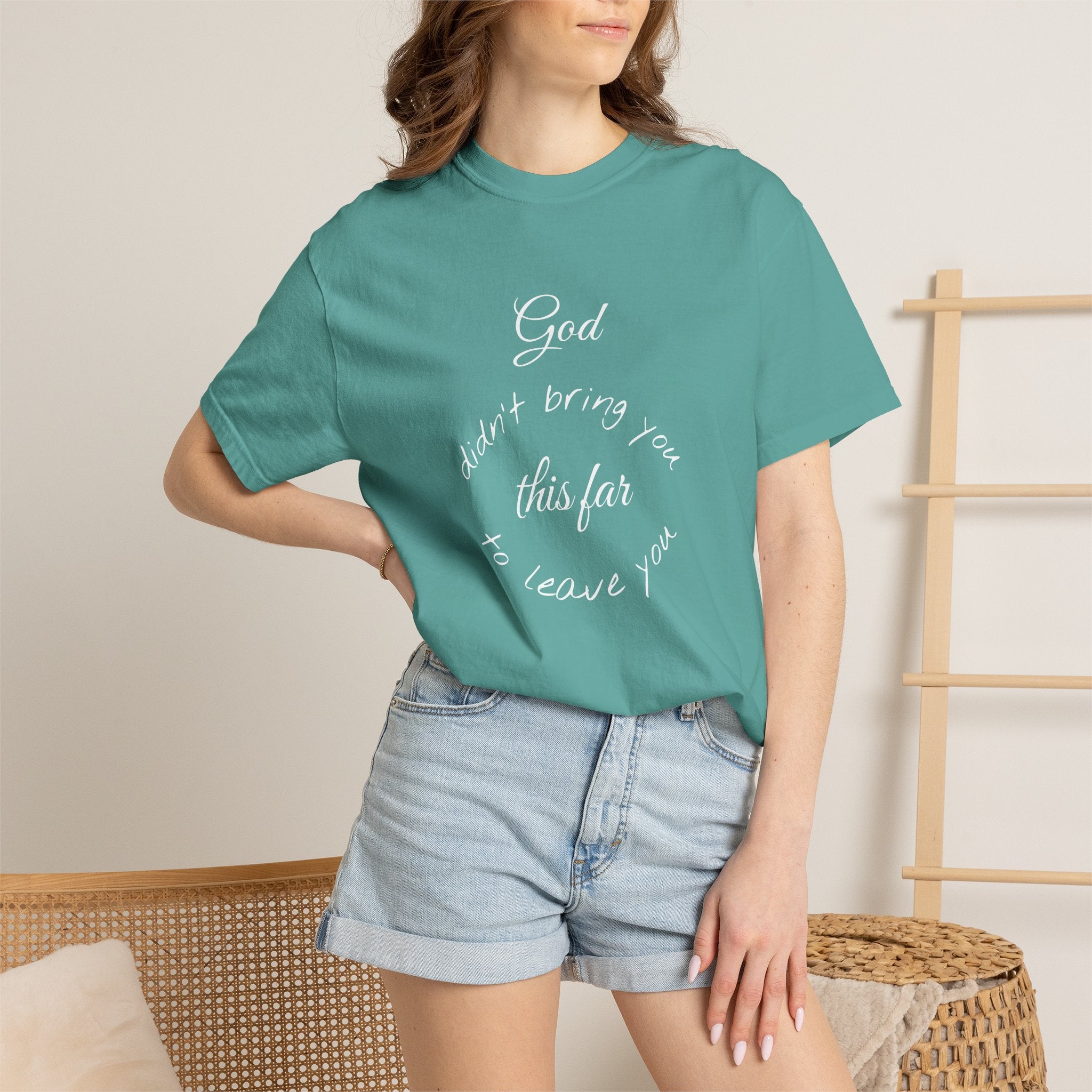 Scripture T-Shirt — "God didn’t bring you this far to leave you" (Philippians 1:6)