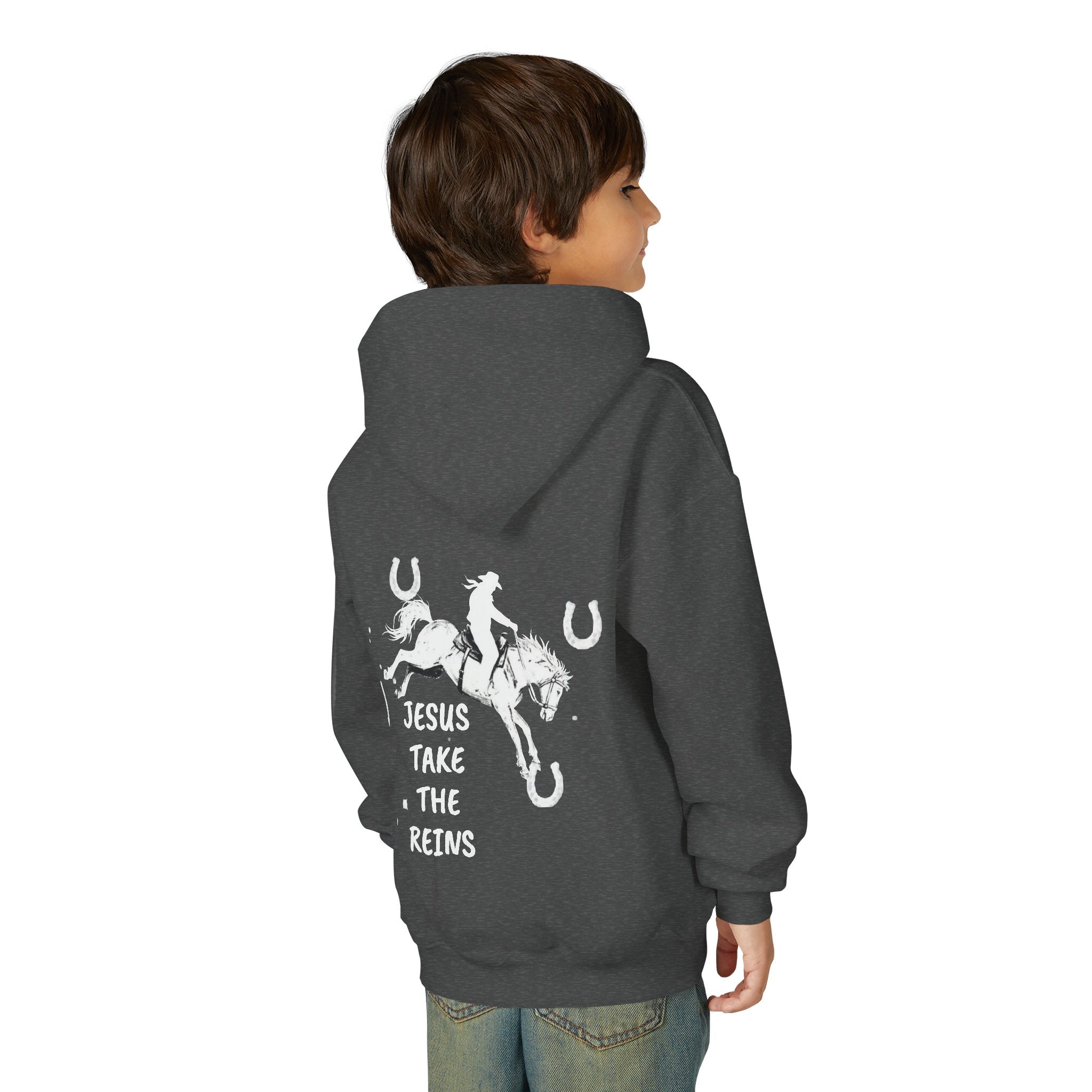 Youth Heavy Blend Hooded Sweatshirt - Take the Reins
