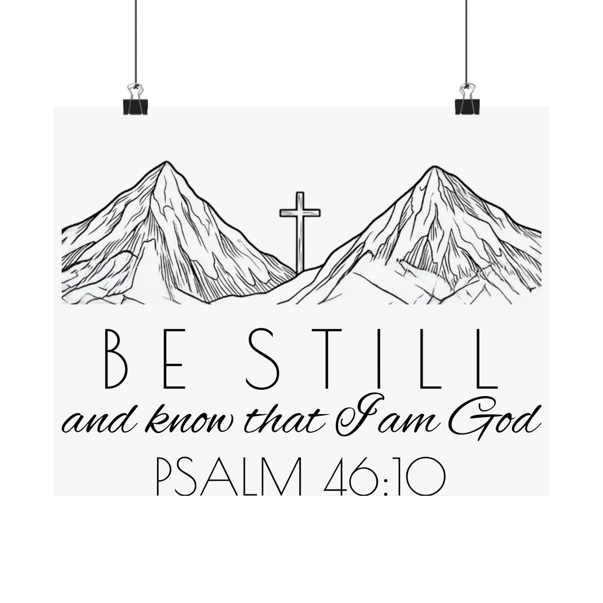 Matte Horizontal Poster - Be Still & Know