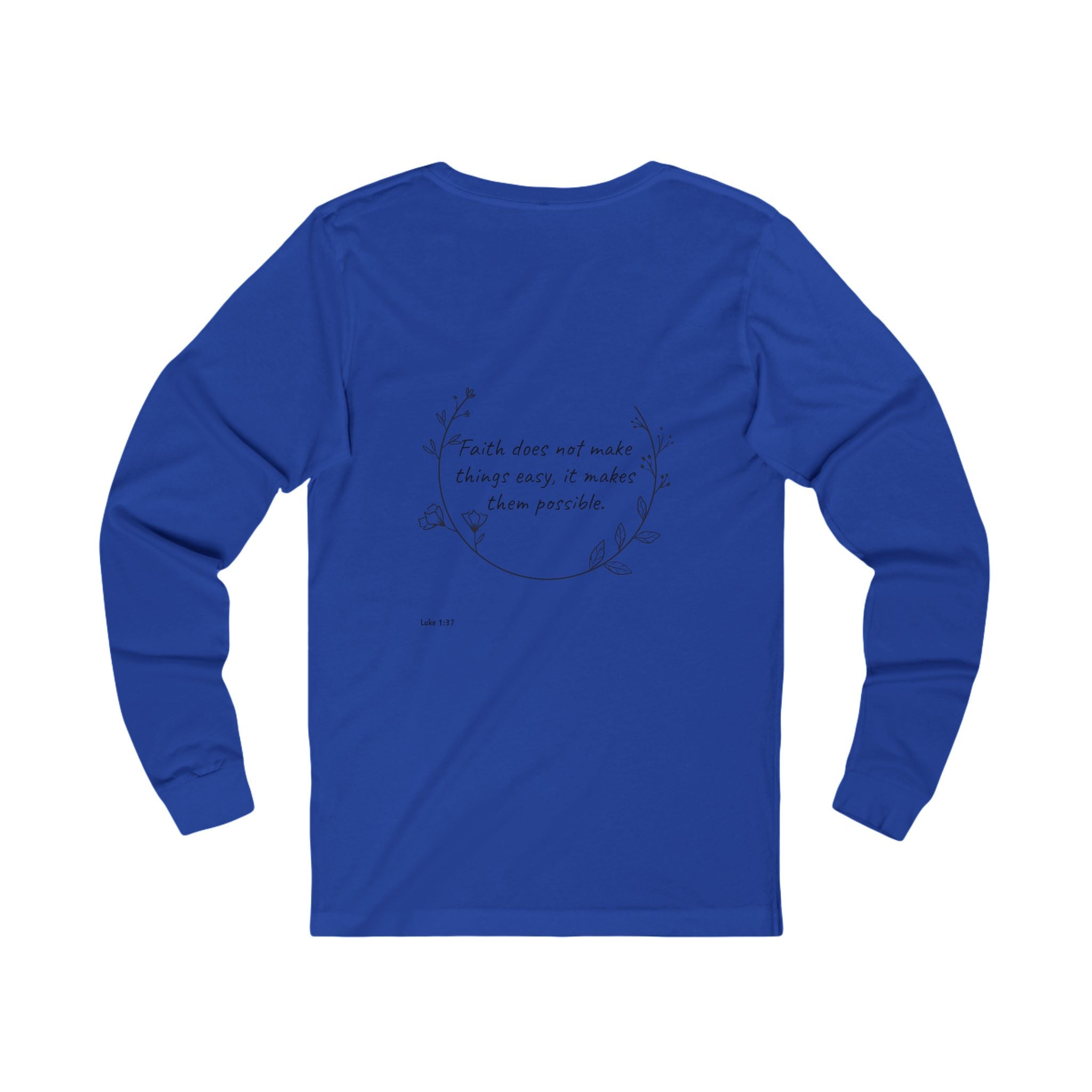 Jersey Long Sleeve Tee - Luke 1:37