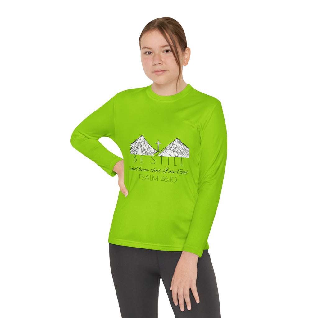 Youth Long Sleeve Competitor Tee - Be Still & Know
