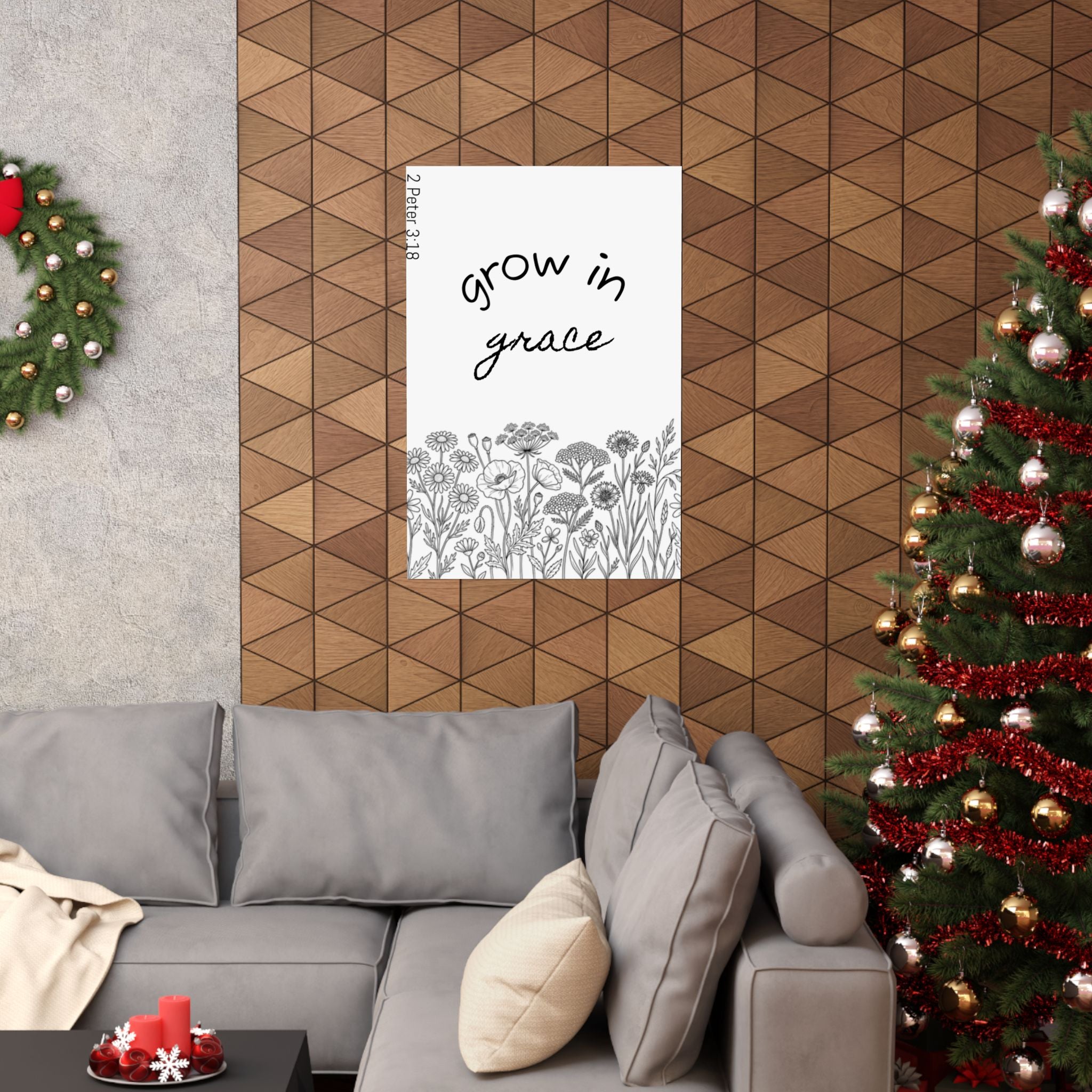 Matte Vertical Poster - Grow in Grace