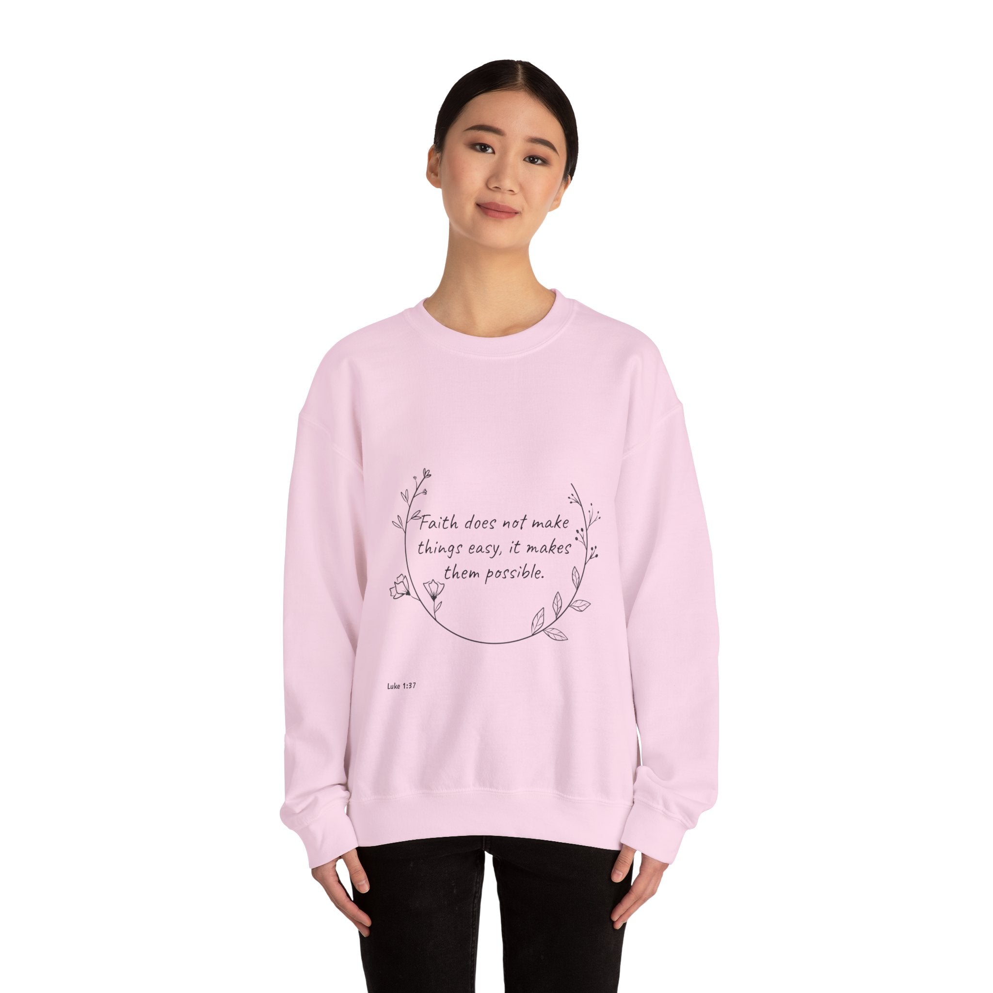Heavy Blend™ Crewneck Sweatshirt - Luke 1:37