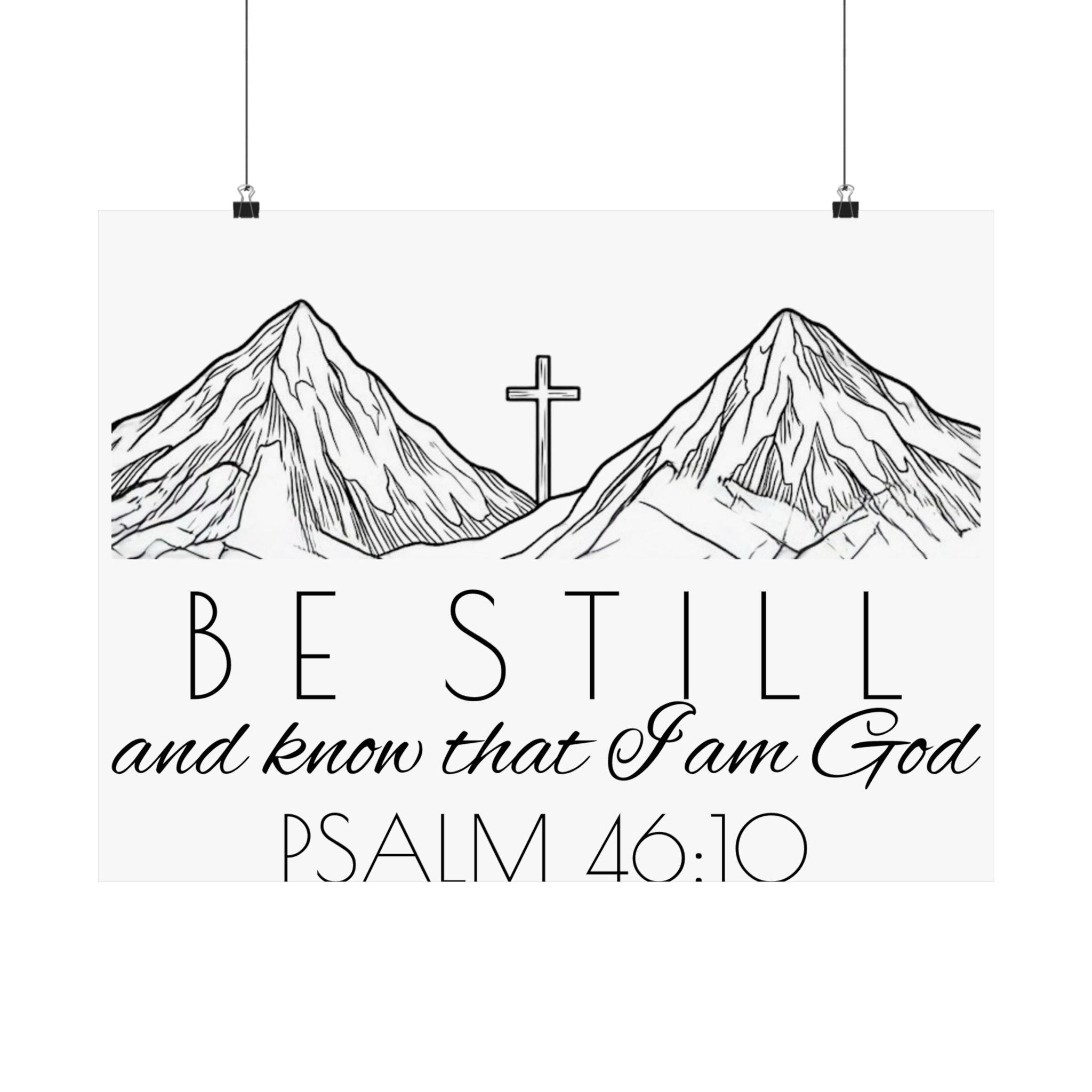 Matte Horizontal Poster - Be Still & Know