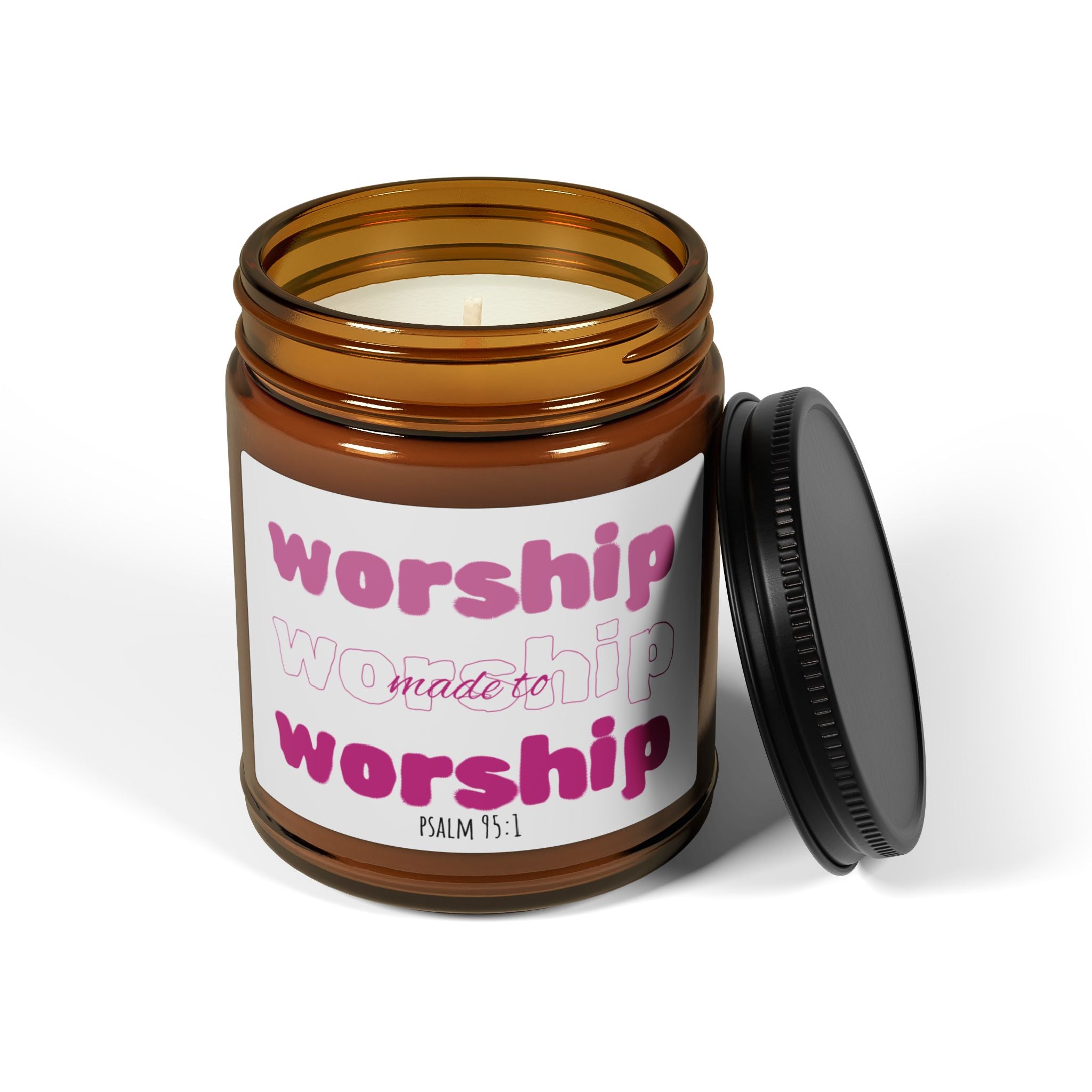 Cinnamon Vanilla Scented Soy Candle (Amber Jar) - Made to Worship