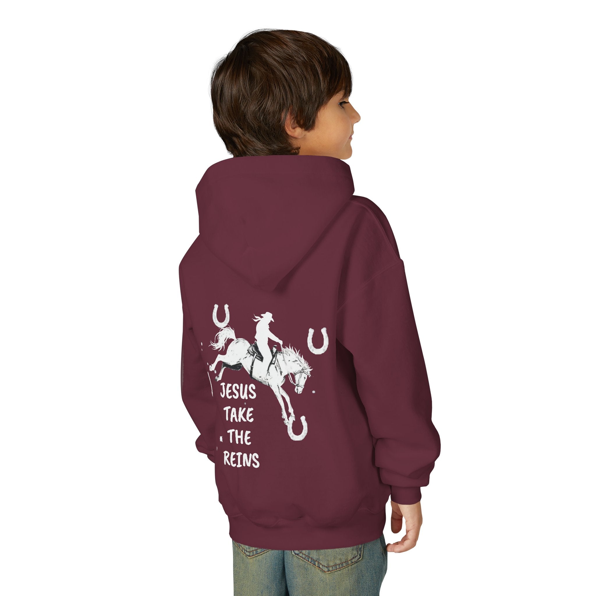 Youth Heavy Blend Hooded Sweatshirt - Take the Reins