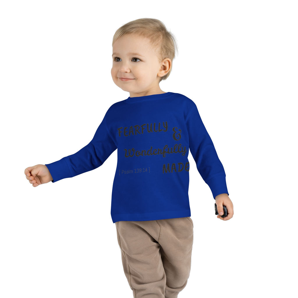 Toddler Long Sleeve Tee - Fearfully & Wonderfully Made