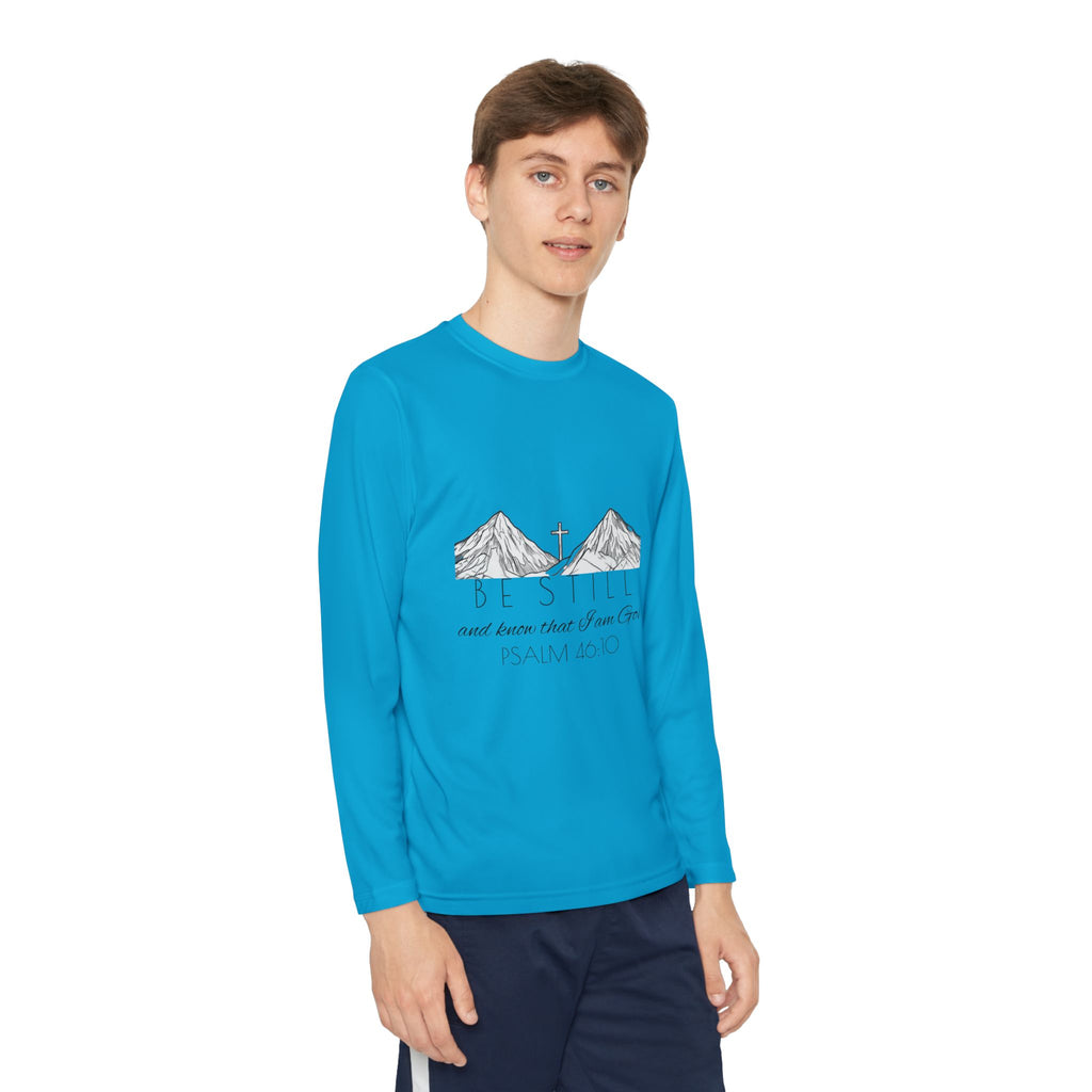Youth Long Sleeve Competitor Tee - Be Still & Know