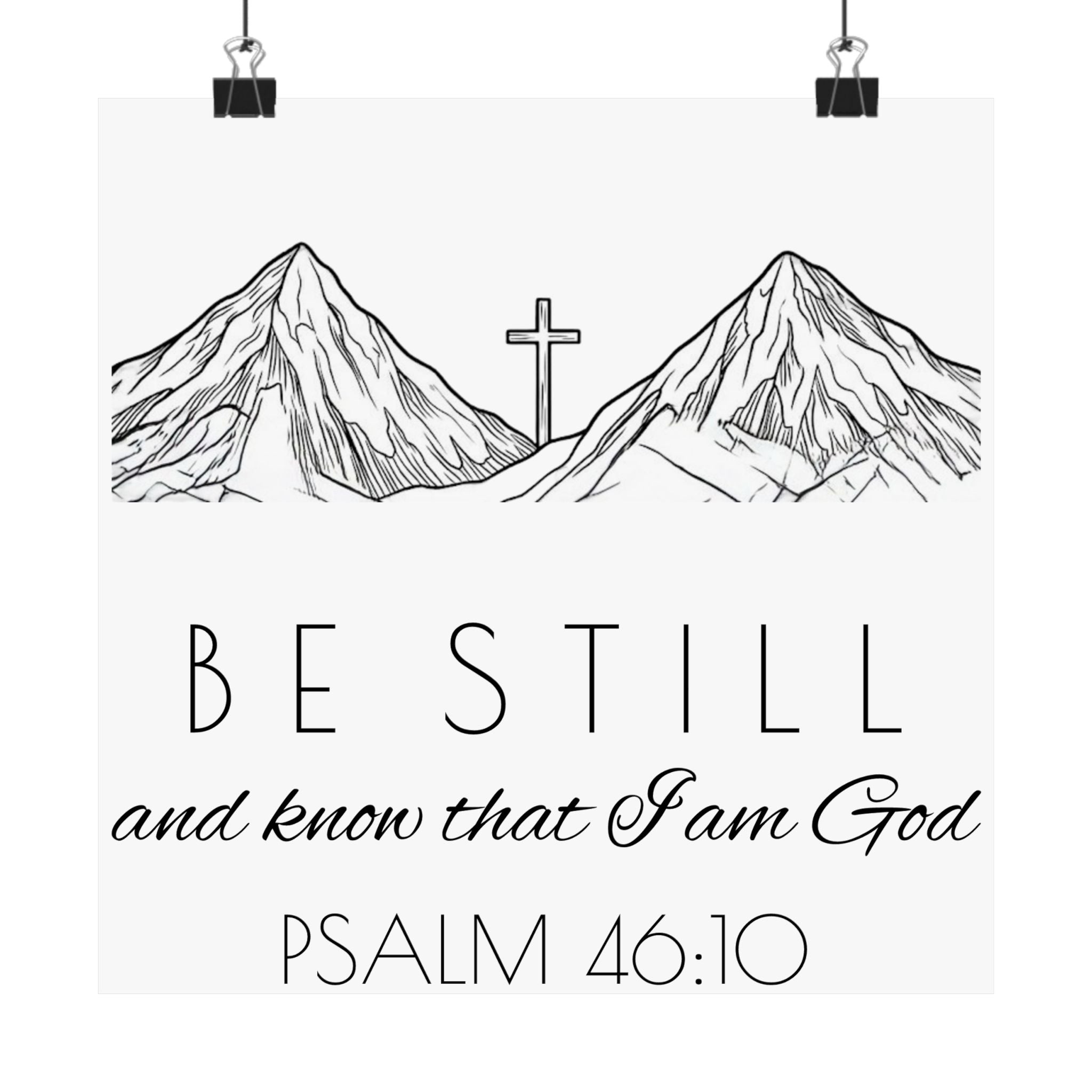 Matte Horizontal Poster - Be Still & Know