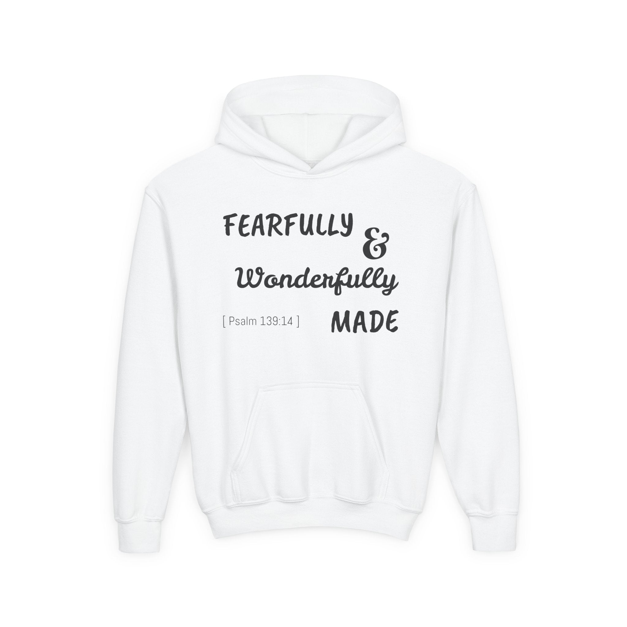Youth Heavy Blend Hooded Sweatshirt - Fearfully & Wonderfully Made