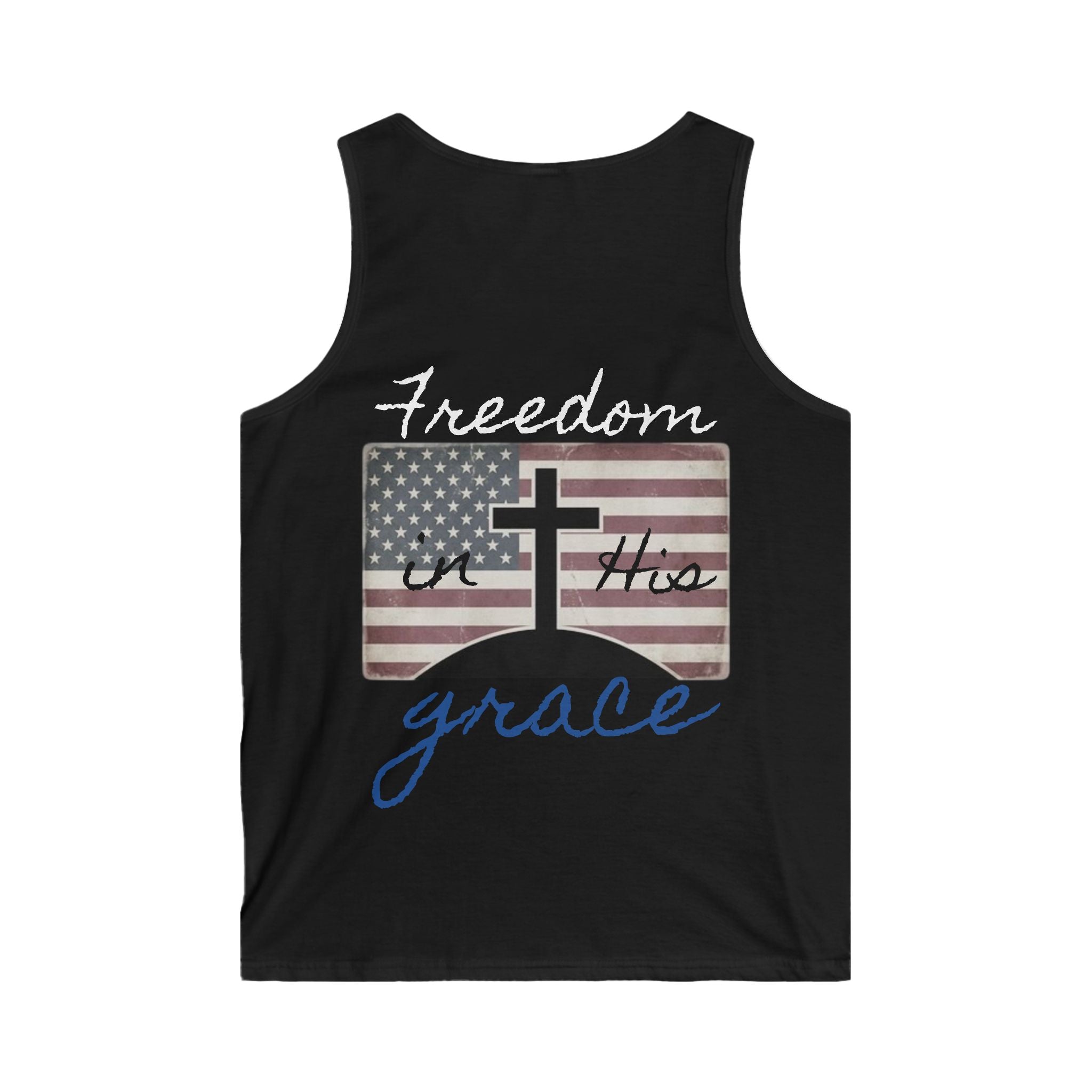 Men's Softstyle Tank Top - Freedom in His Grace