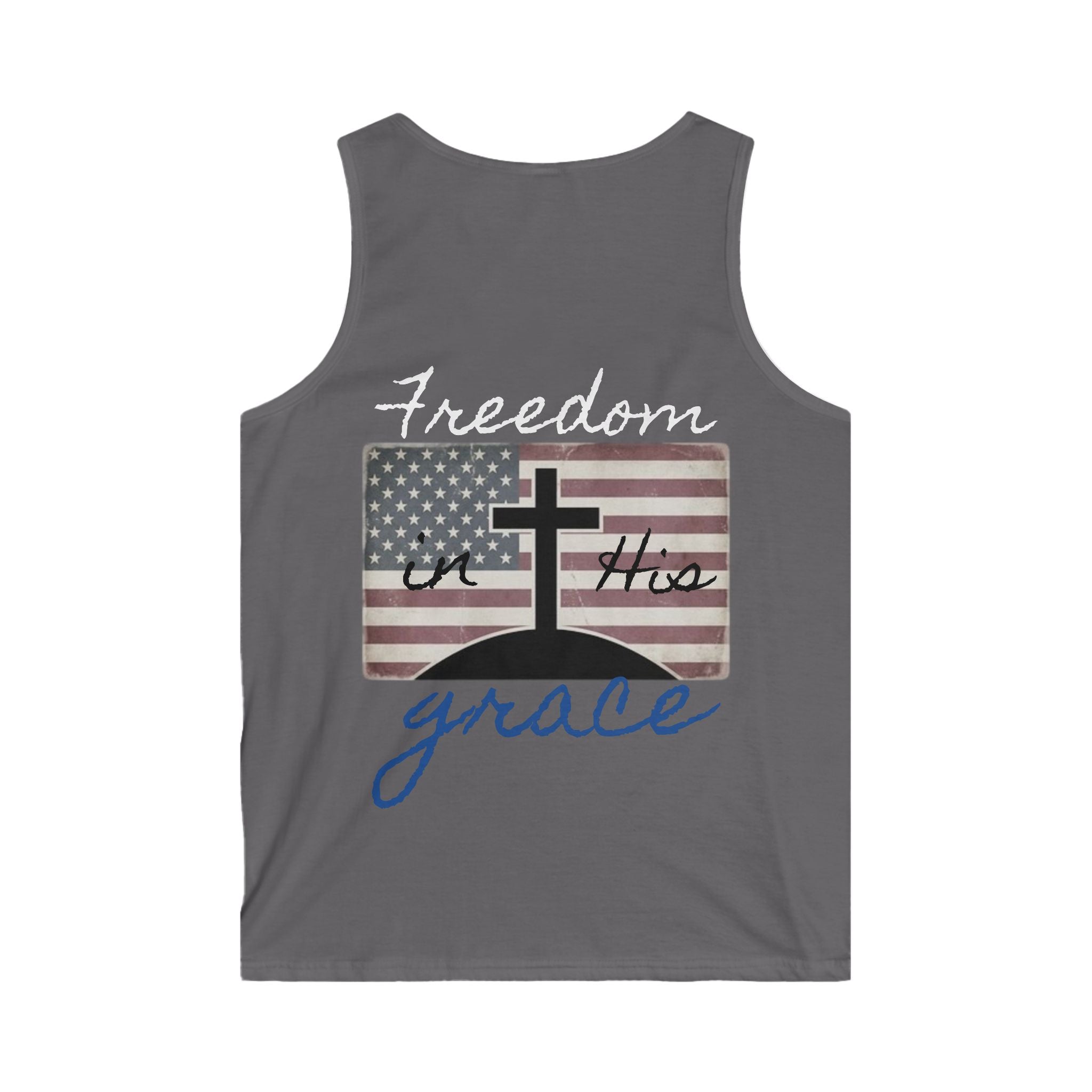 Men's Softstyle Tank Top - Freedom in His Grace