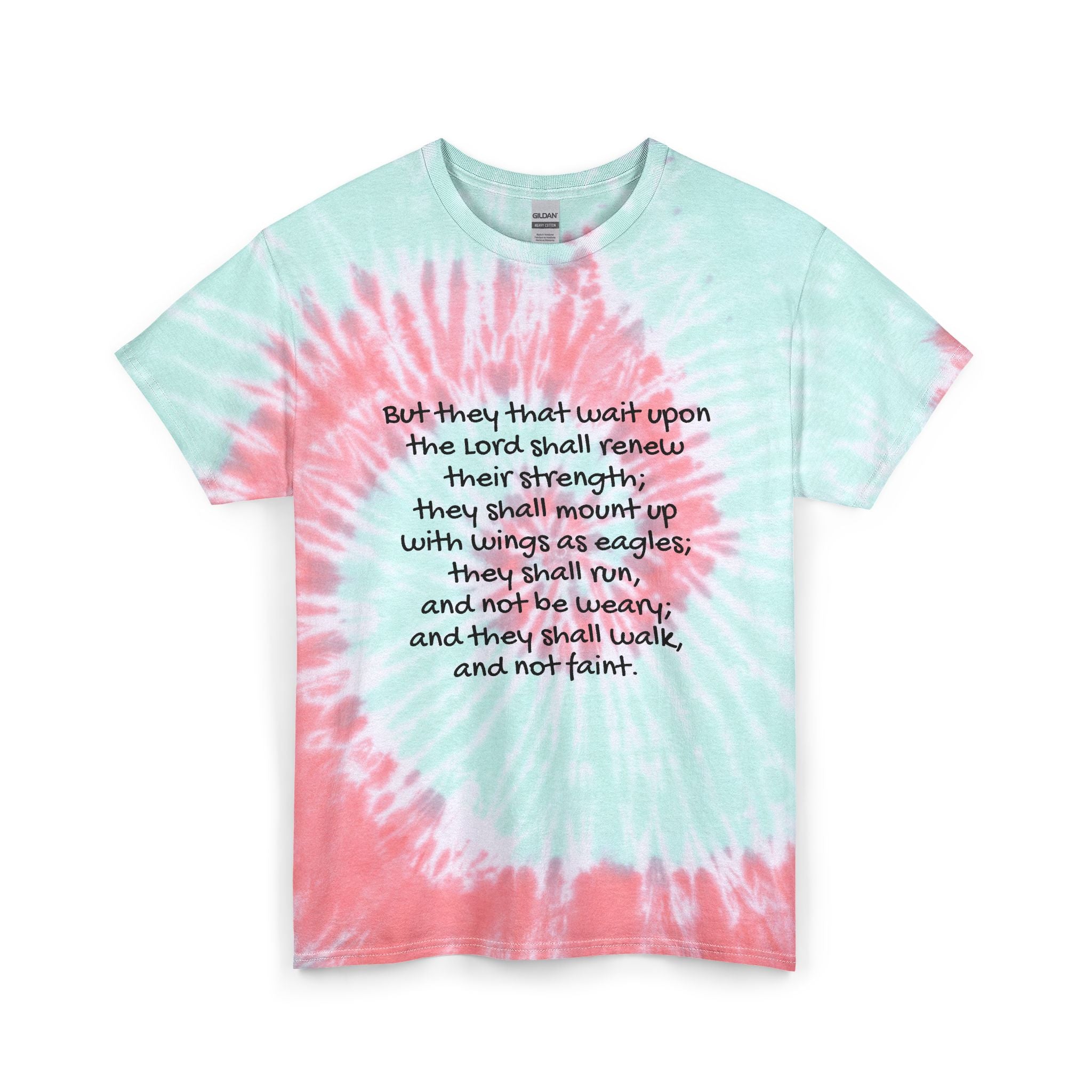 Tie Dye Cotton Tee - Isaiah 40:31