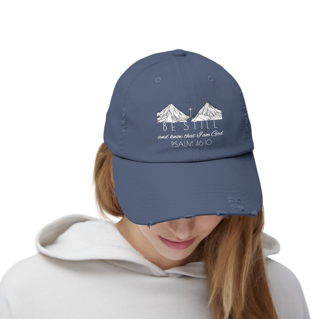 Unisex Distressed Cap - Be Still & Know