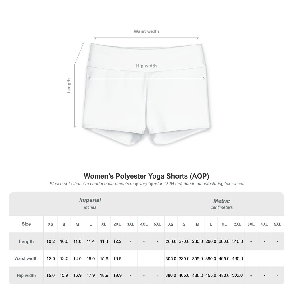 Women's Polyester Yoga Shorts - Faith Over Fear
