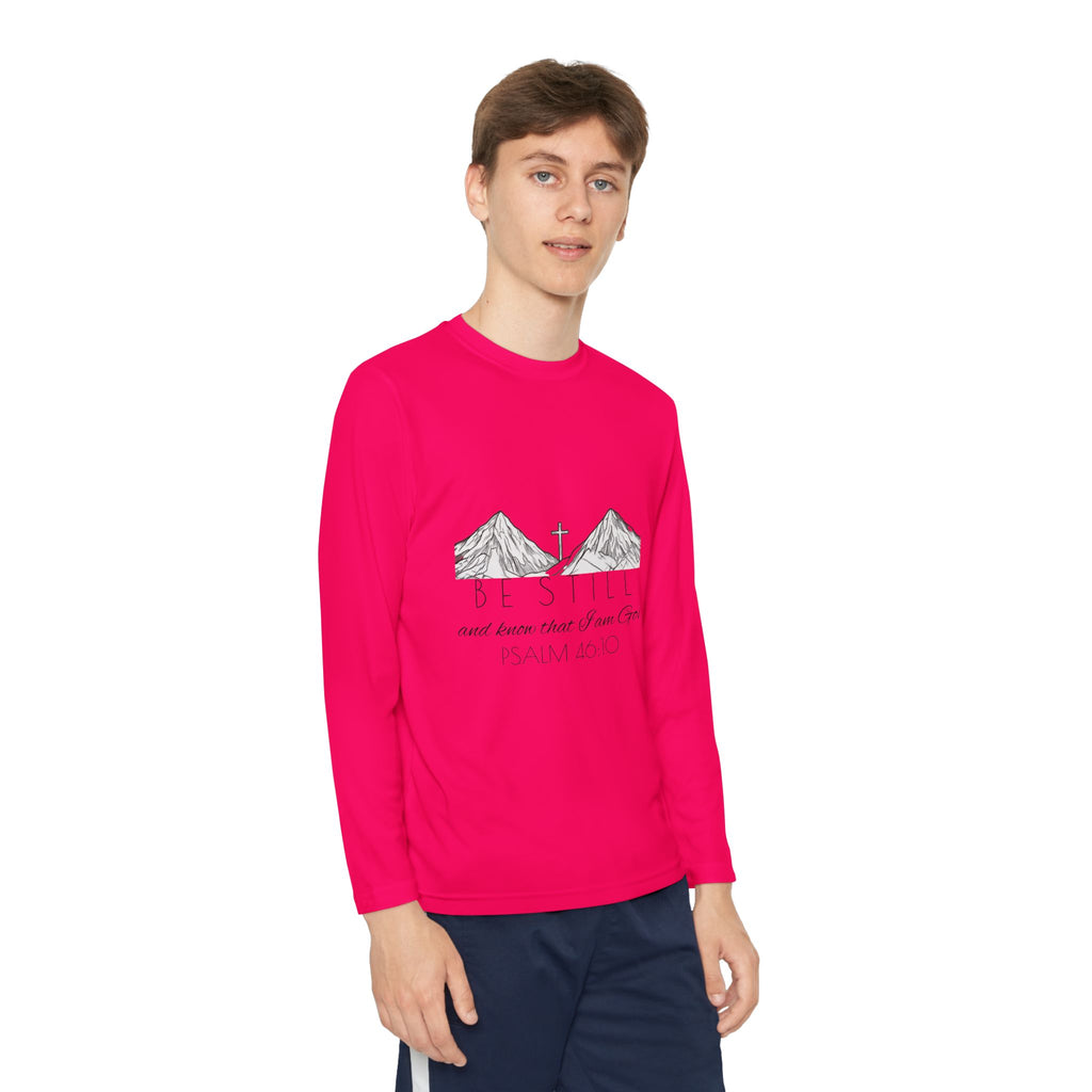 Youth Long Sleeve Competitor Tee - Be Still & Know