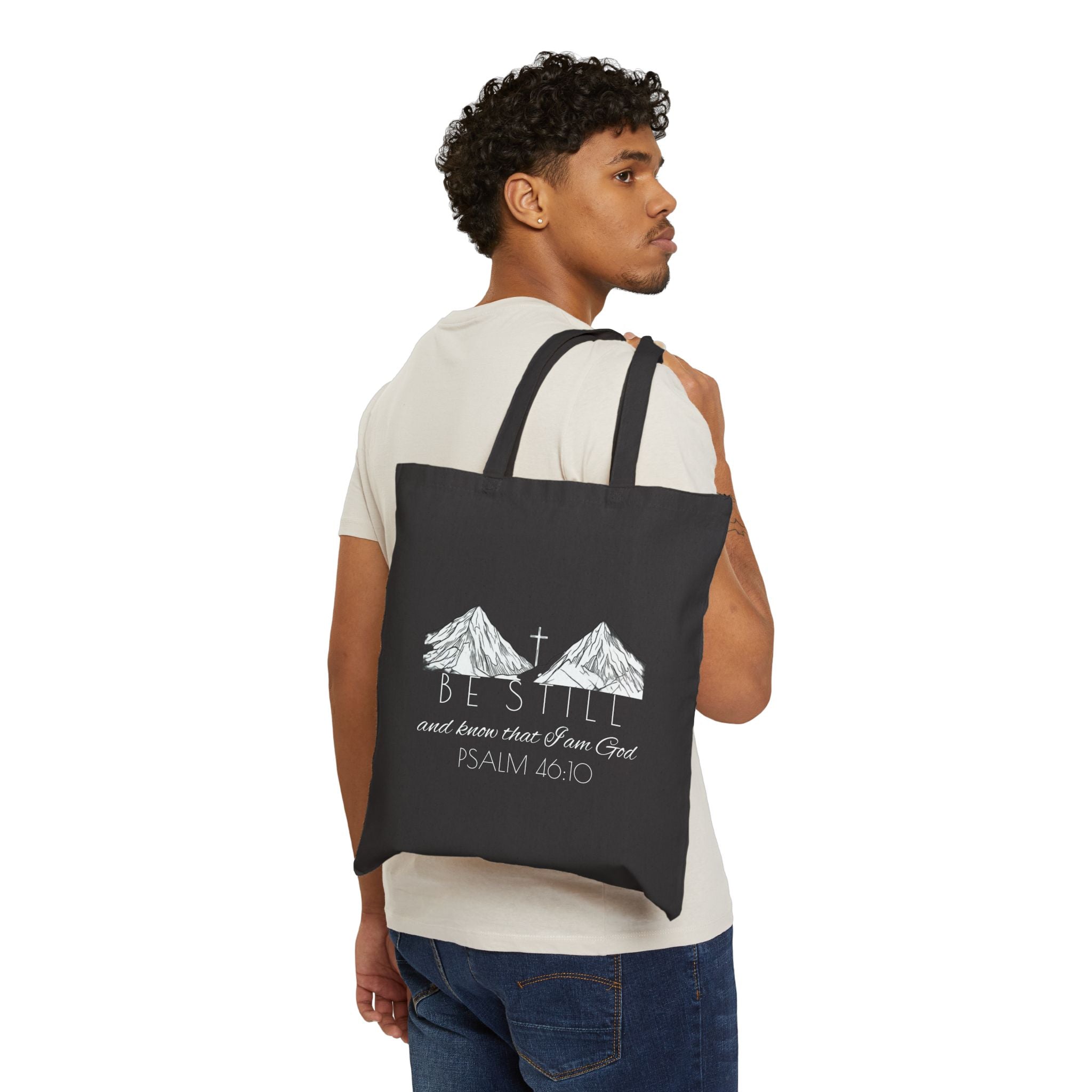Cotton Canvas Tote Bag - Be Still & Know
