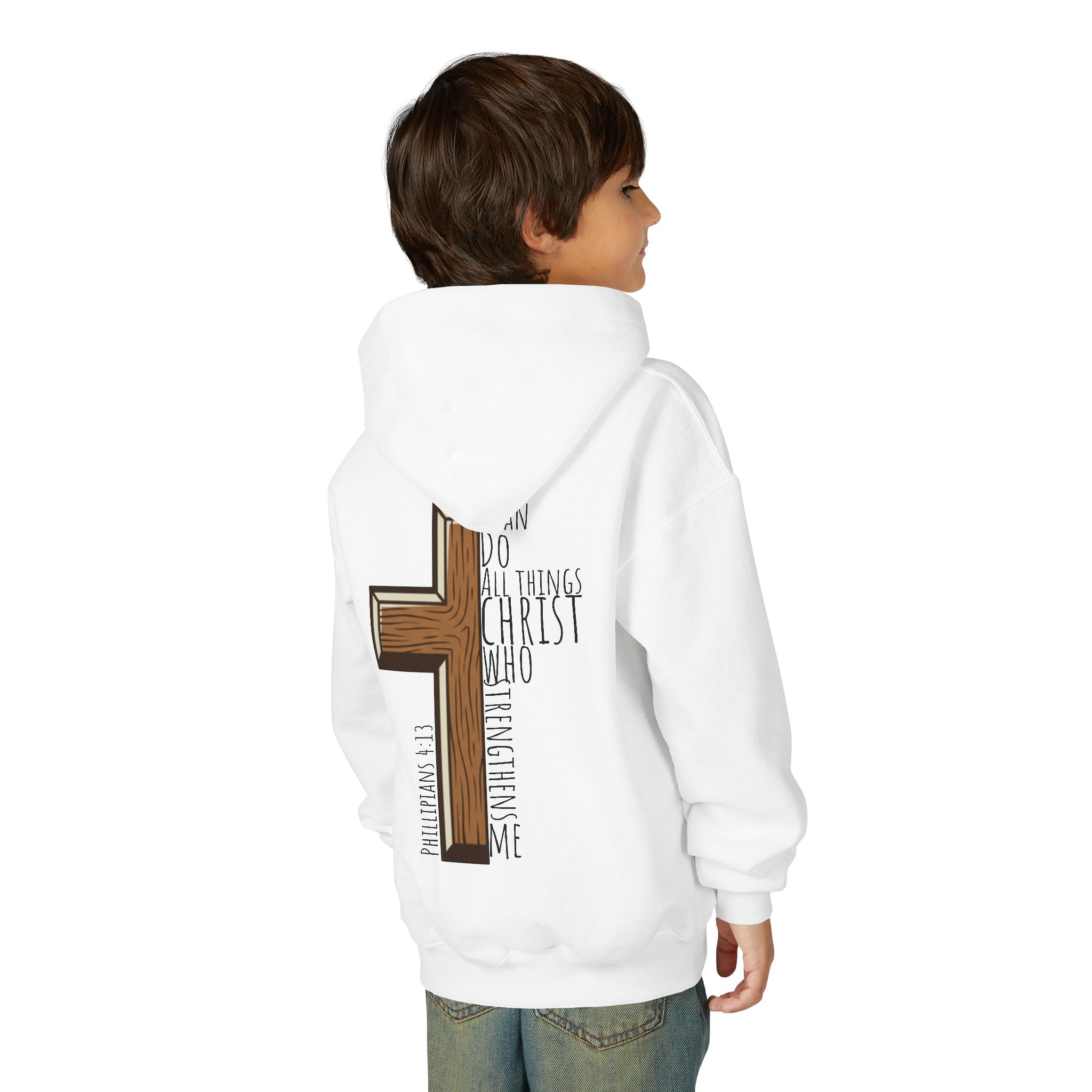 Youth Heavy Blend Hooded Sweatshirt - I can do all things