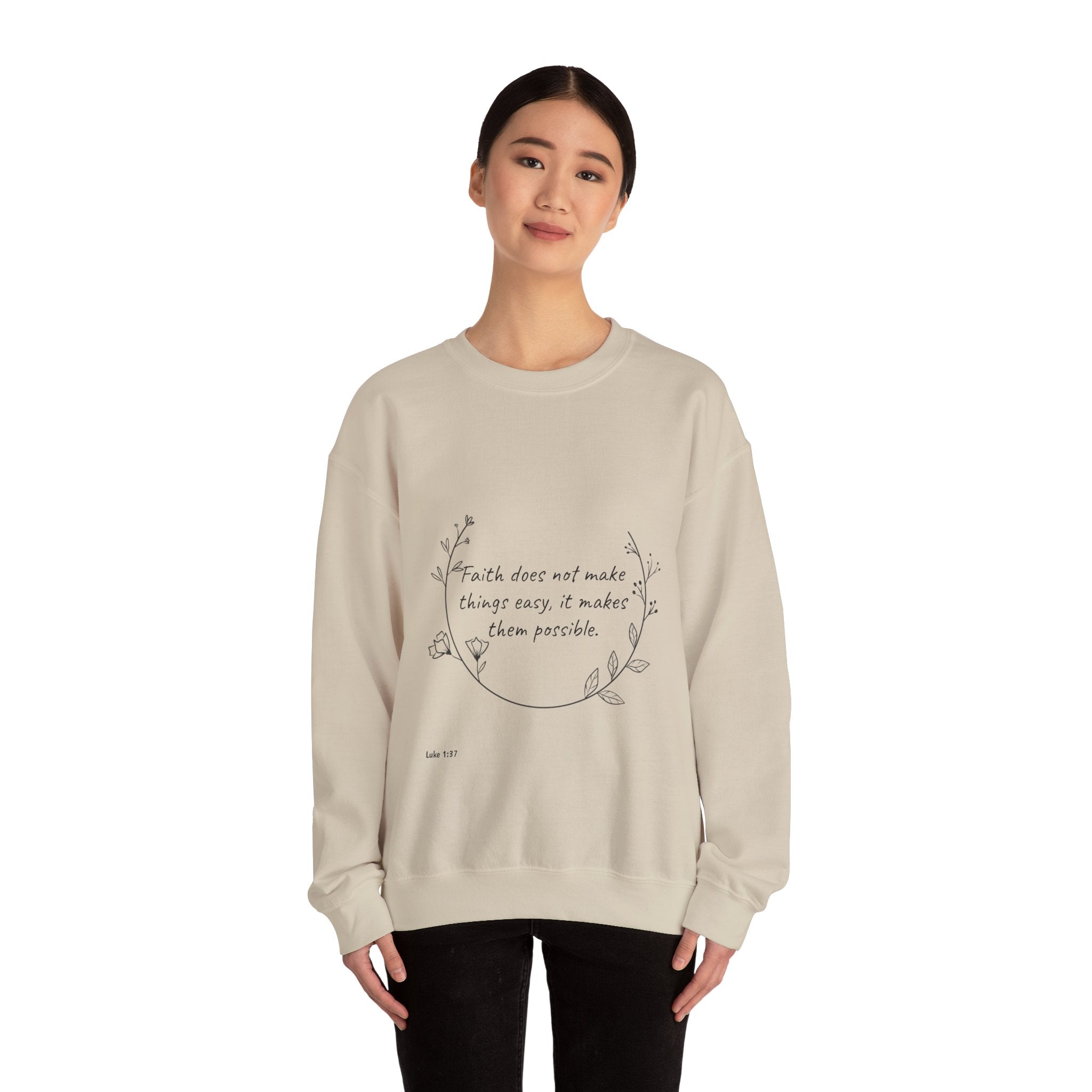 Heavy Blend™ Crewneck Sweatshirt - Luke 1:37