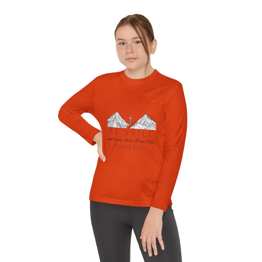 Youth Long Sleeve Competitor Tee - Be Still & Know