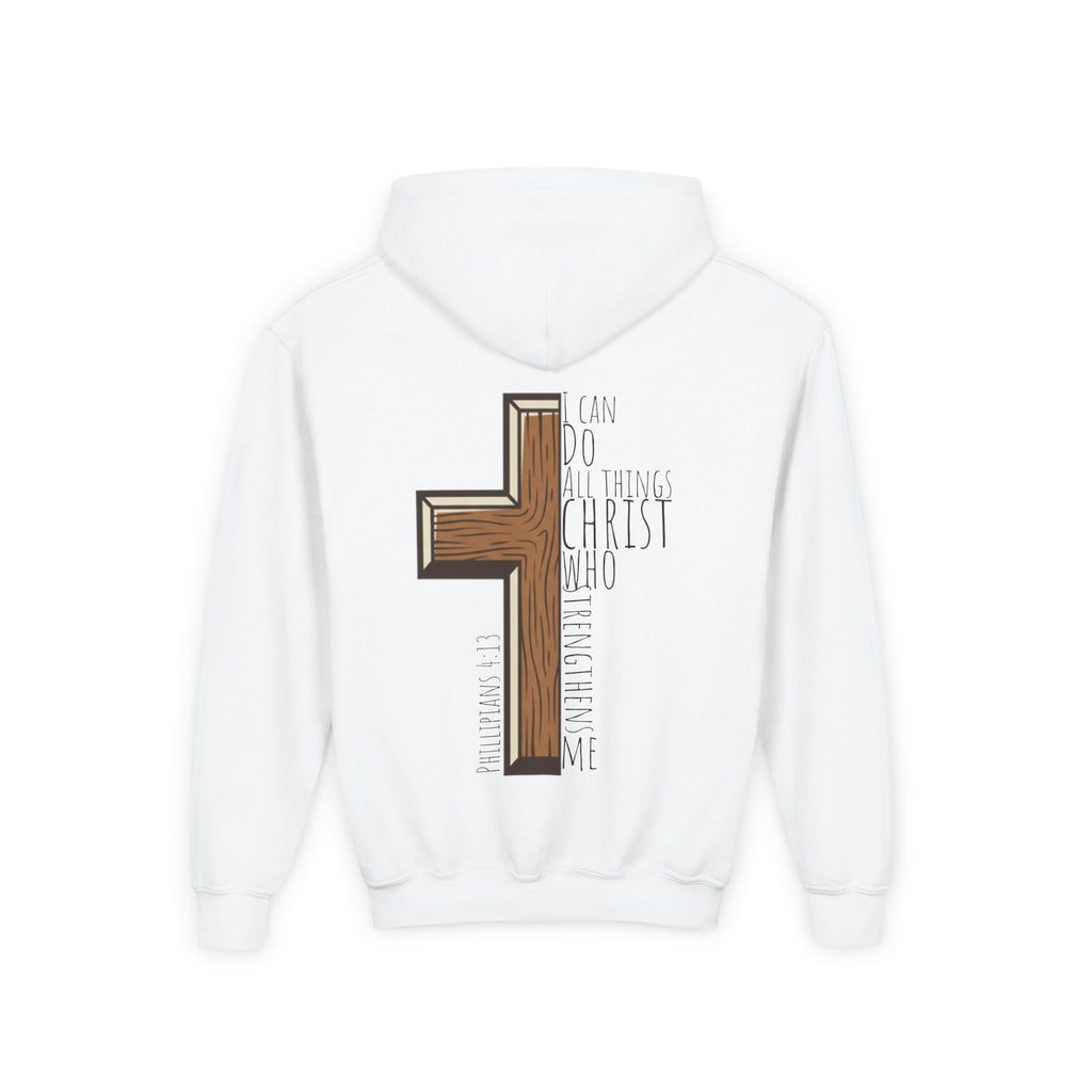 Youth Heavy Blend Hooded Sweatshirt - I can do all things