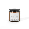 White Sage & Lavender Scented Soy Candle (Amber Jar) - Be Still