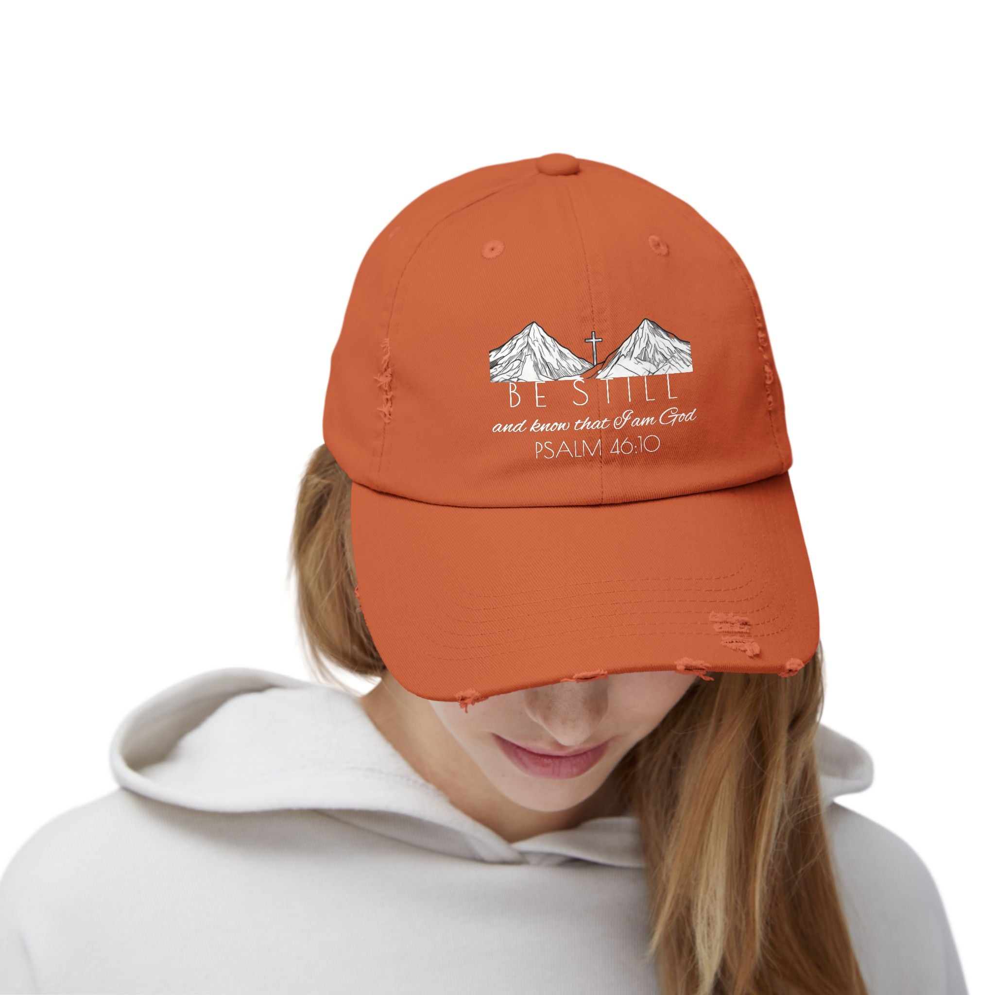 Unisex Distressed Cap - Be Still & Know