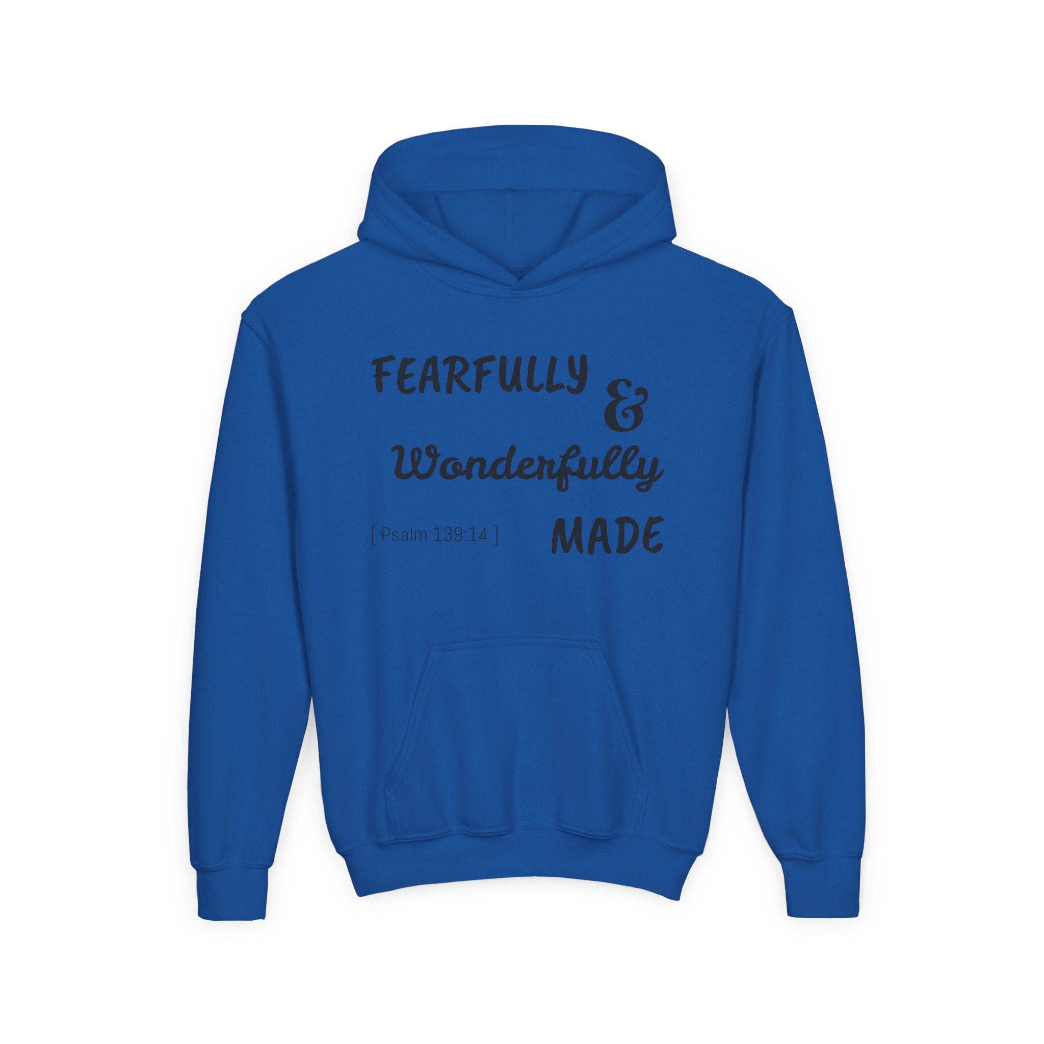 Youth Heavy Blend Hooded Sweatshirt - Fearfully & Wonderfully Made