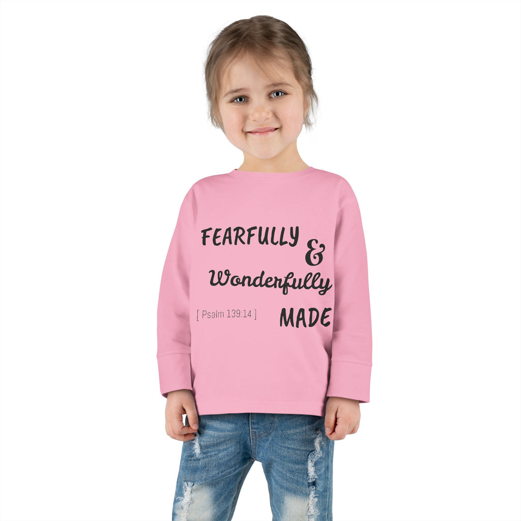Toddler Long Sleeve Tee - Fearfully & Wonderfully Made