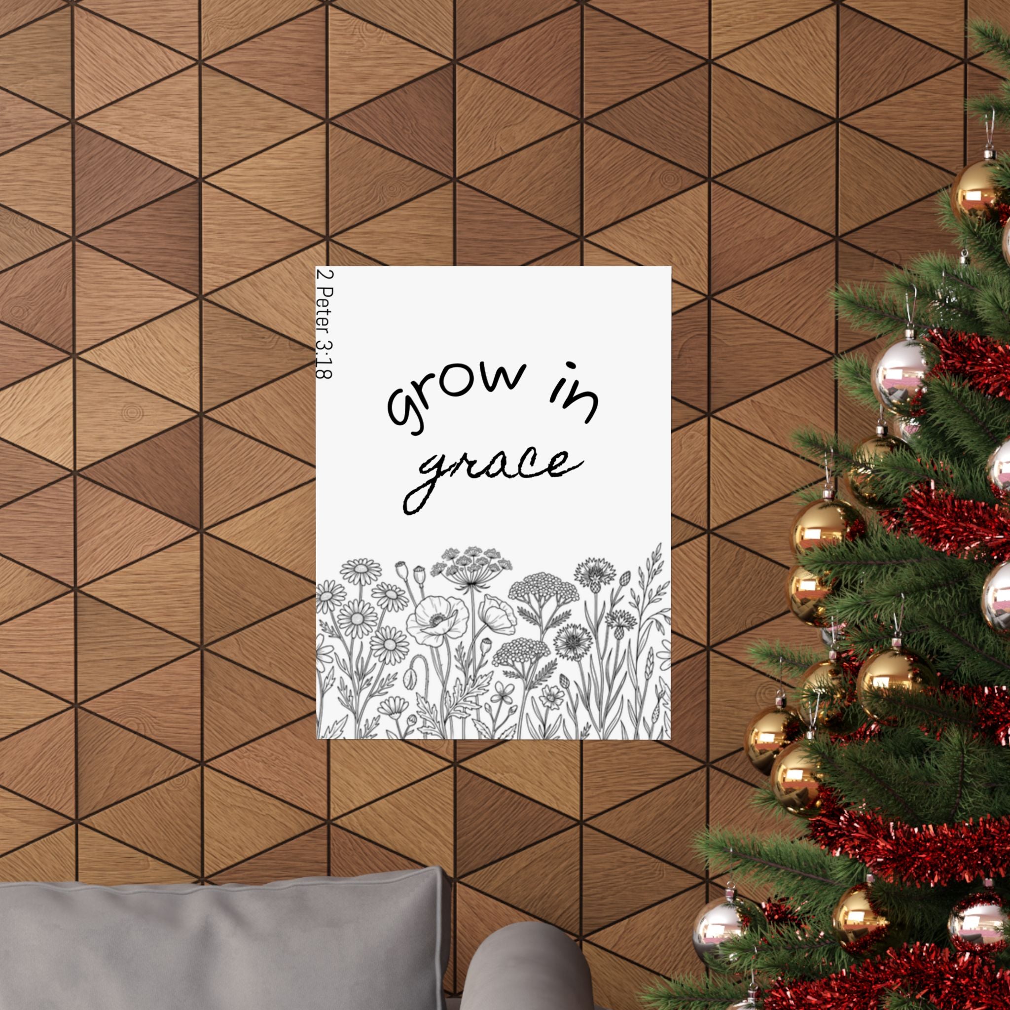 Matte Vertical Poster - Grow in Grace